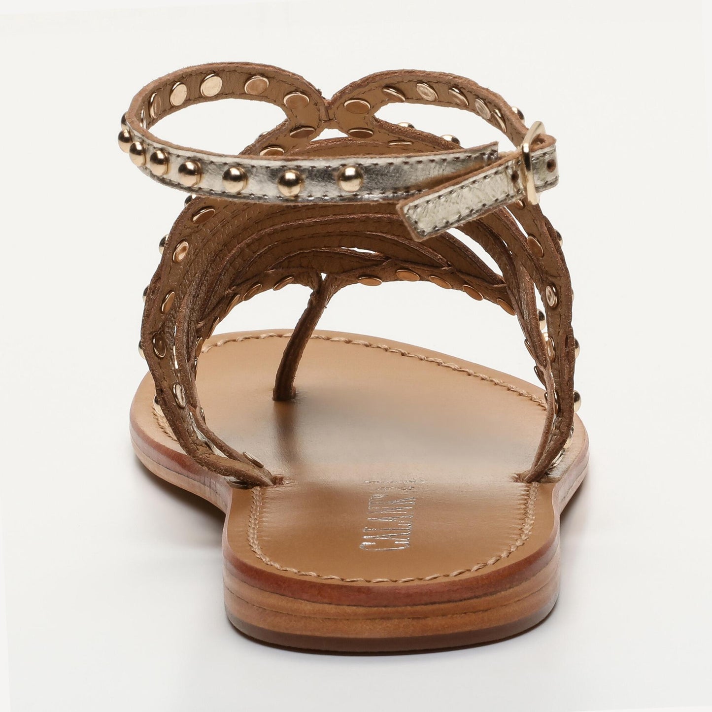 GARCES sandales en cuir gold