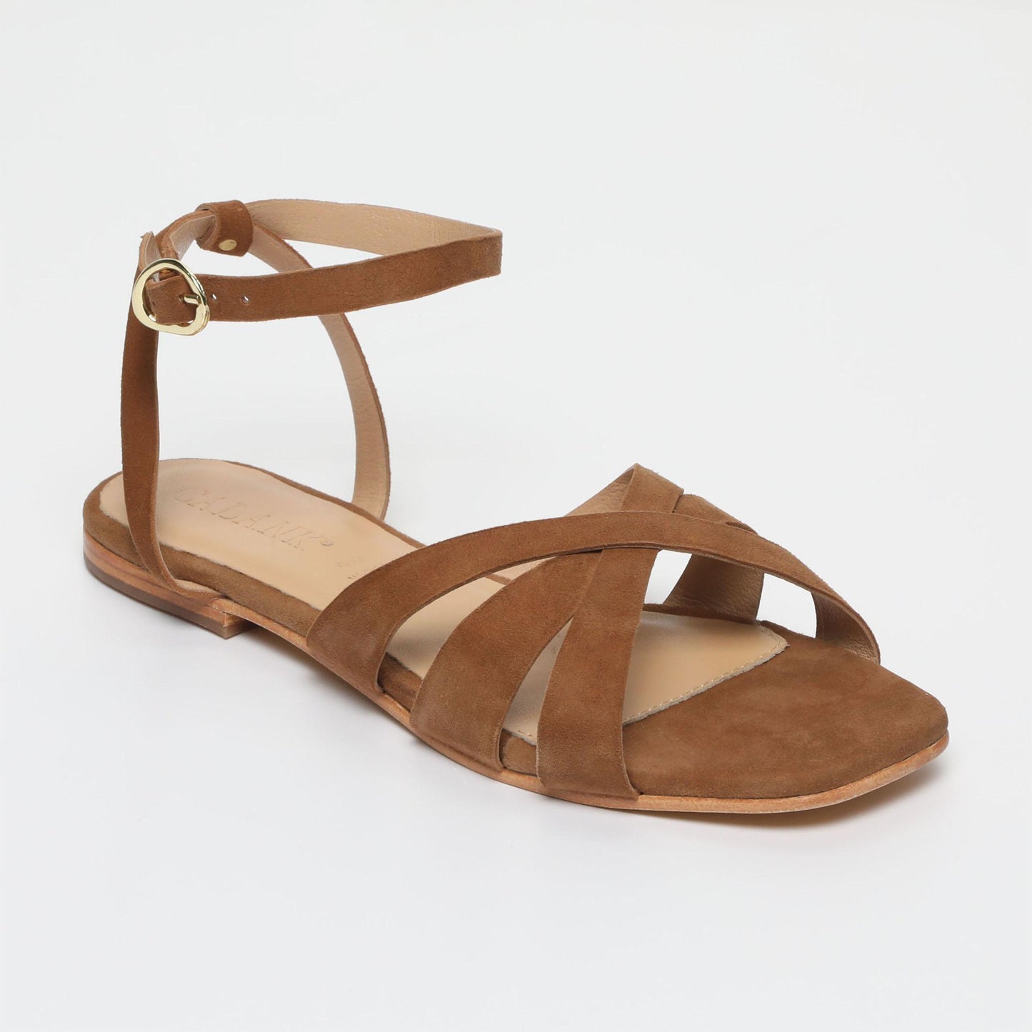 GELAREH sandales en cuir camel