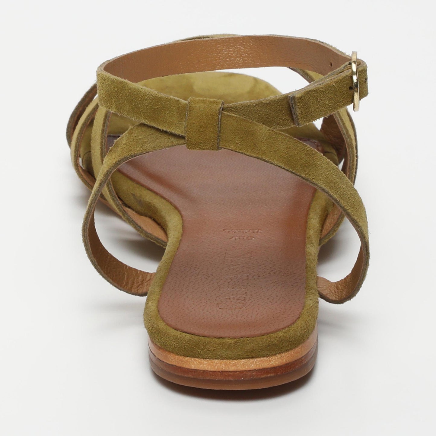 GELAREH sandales en cuir olive