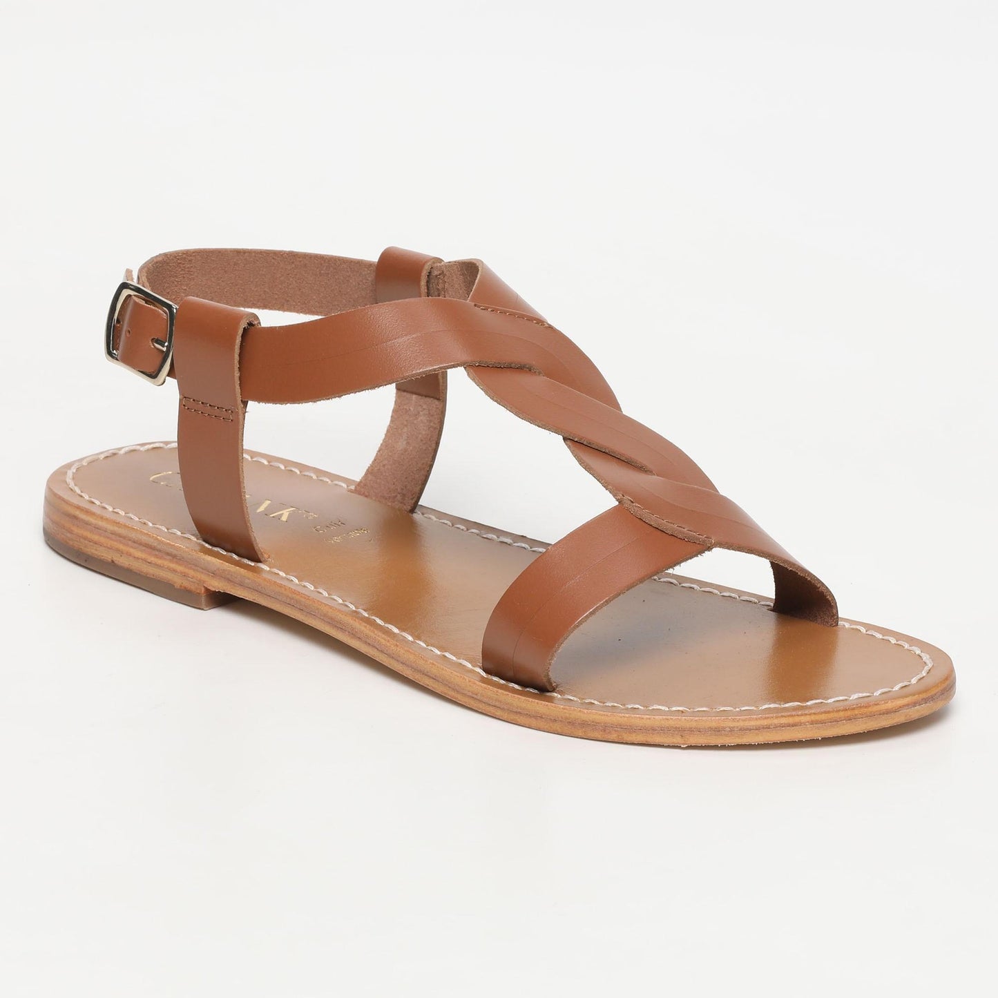 GORBEA sandales en cuir camel