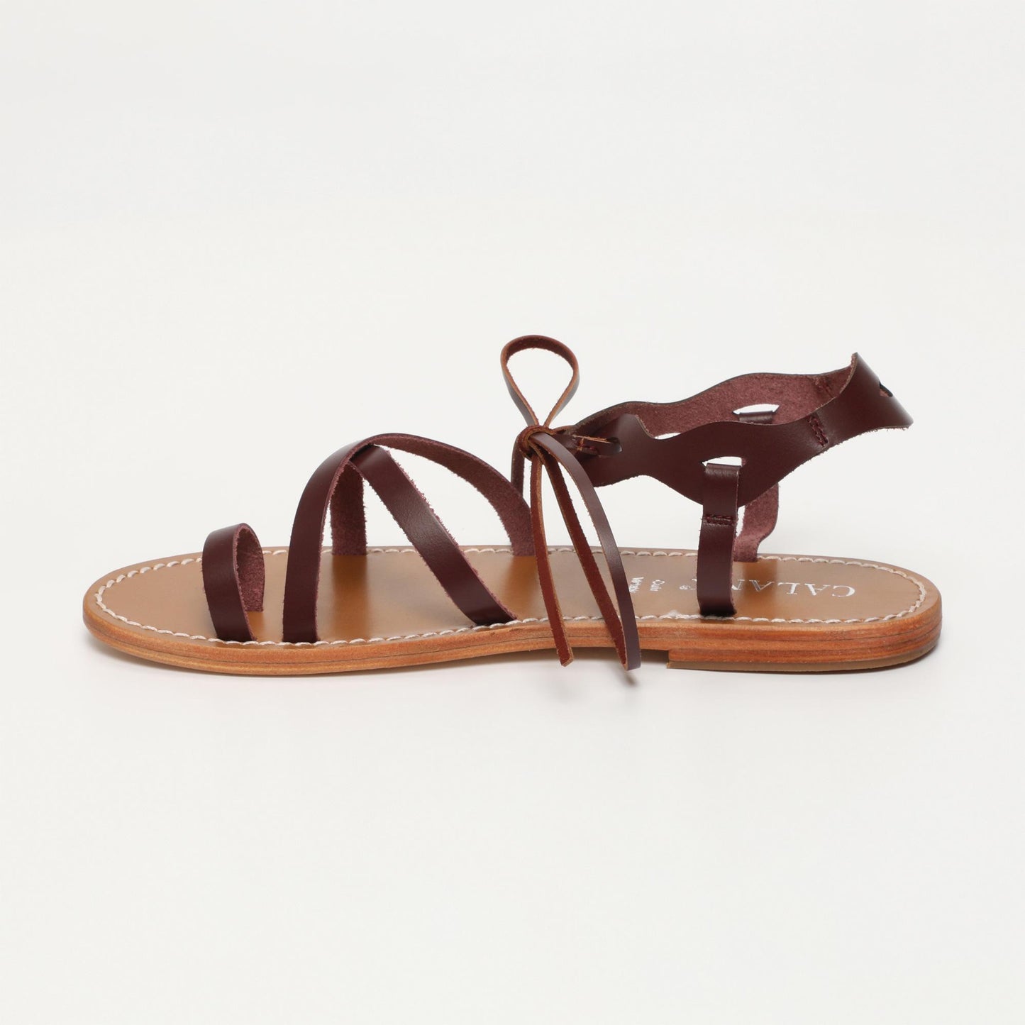 GOYENA sandales en cuir burgundy