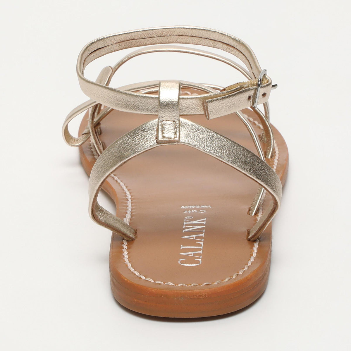 Hailey sandales en cuir platinium