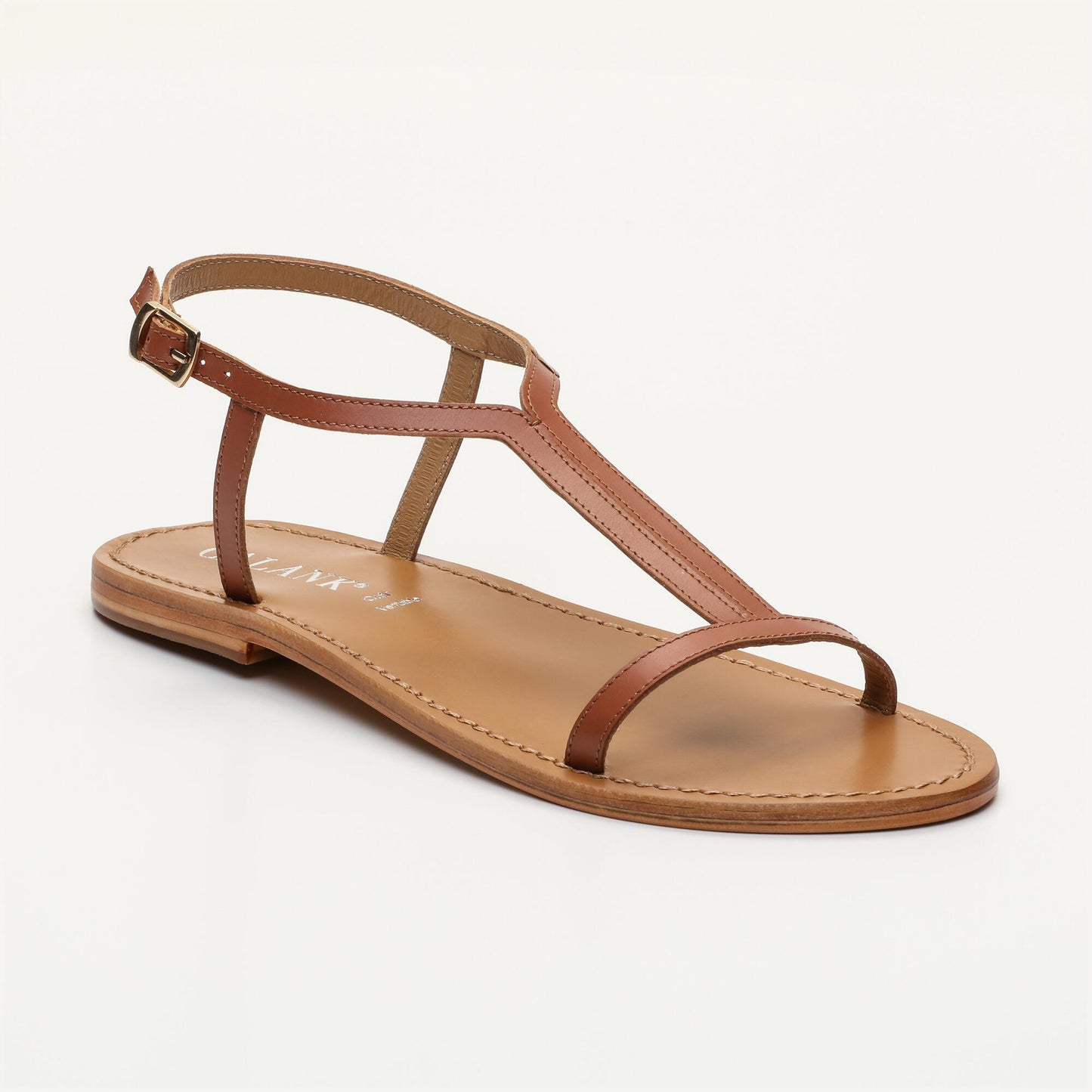INHAUMA sandales en cuir camel
