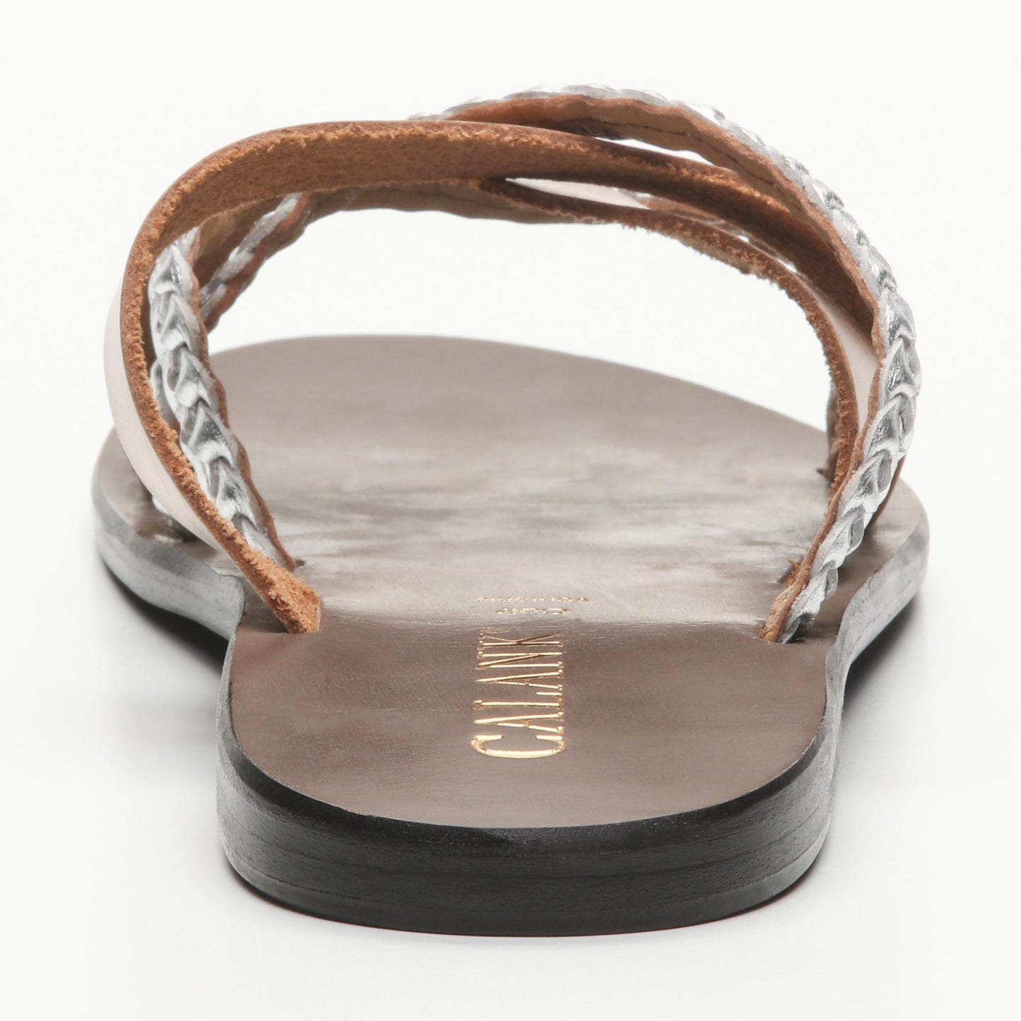 KINEKS sandales en cuir cooper silver