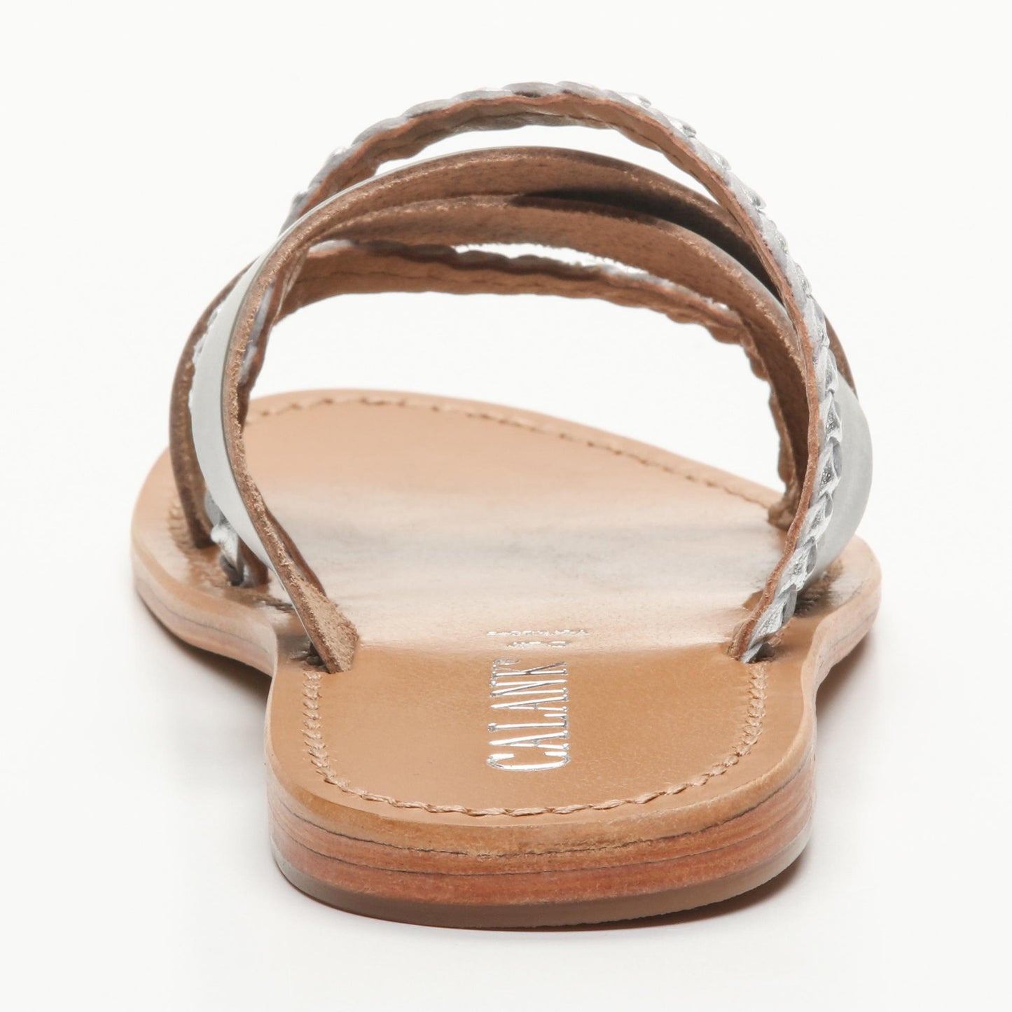 KINEKS sandales en cuir khaki silver