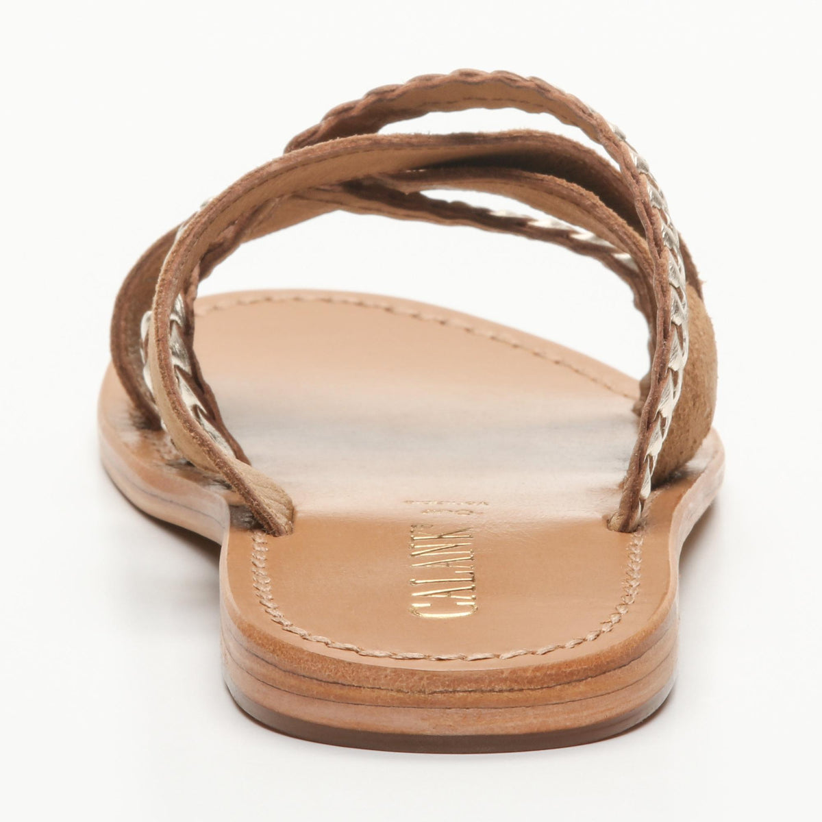 KINEKS sandales en cuir tan gold
