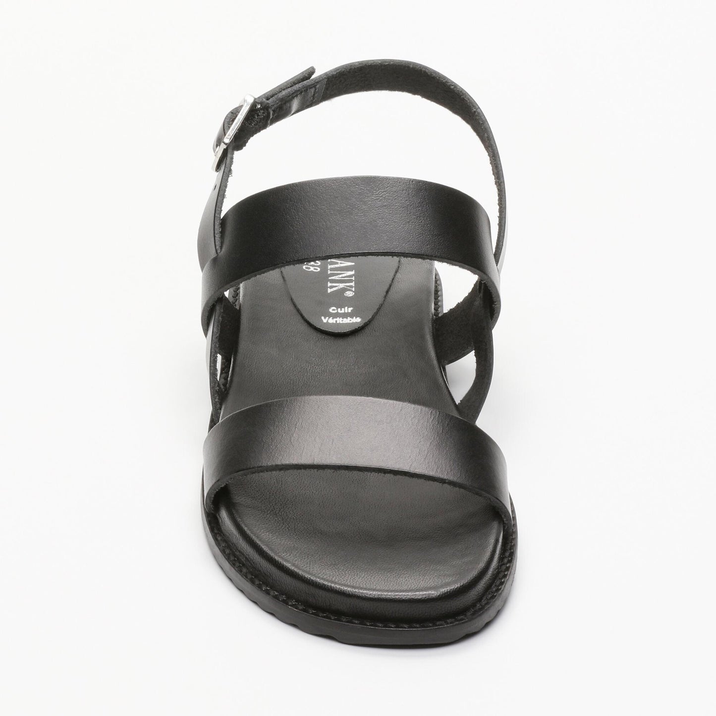 LACHE sandales en cuir black