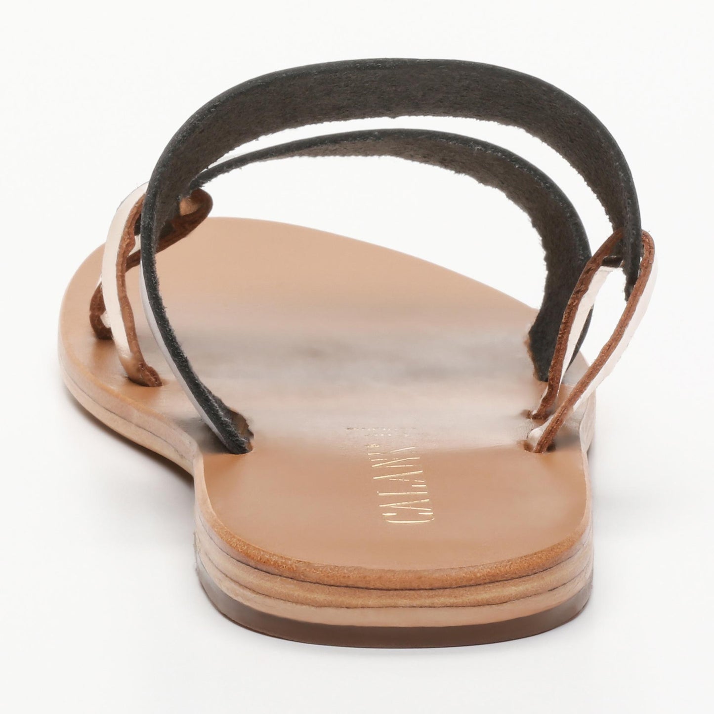 LAIUS sandales en cuir black gold