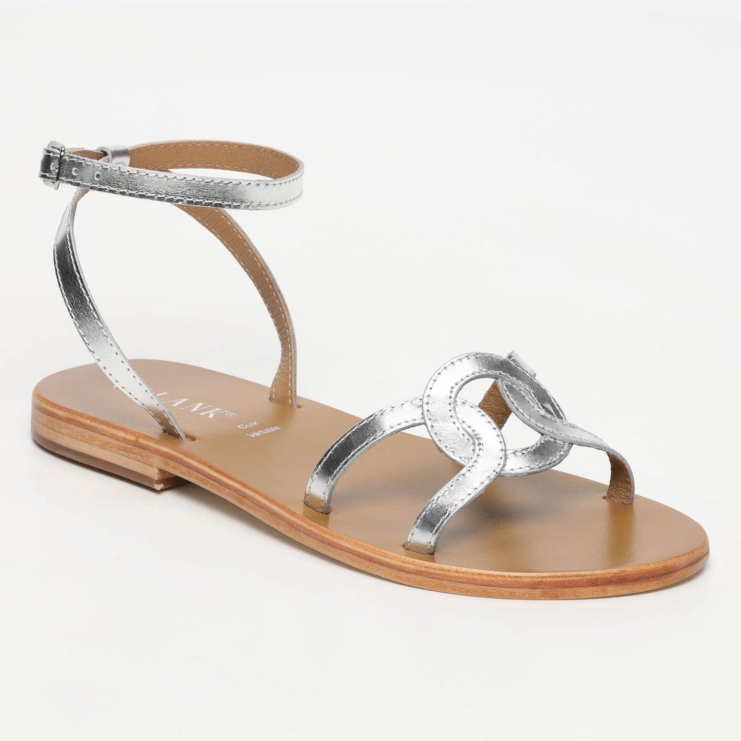 LUCERA sandales en cuir silver