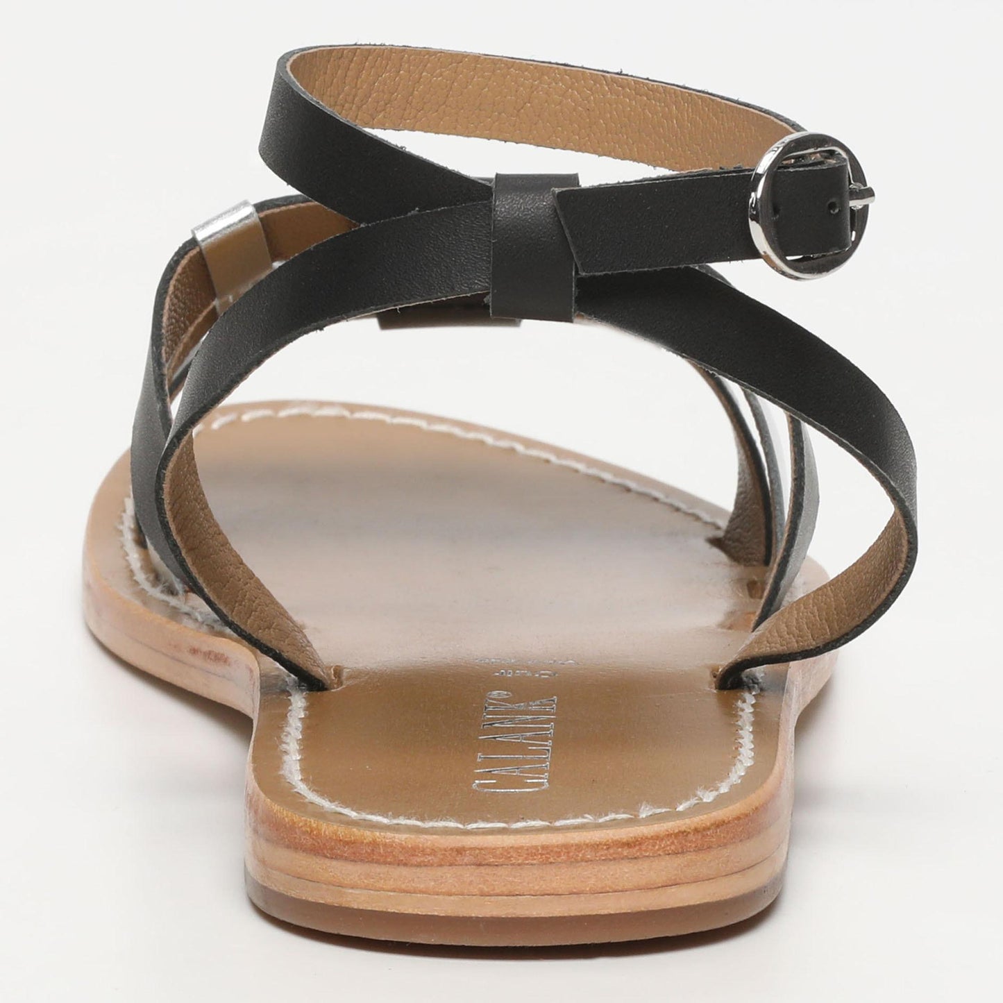 LUGO sandales en cuir black silver