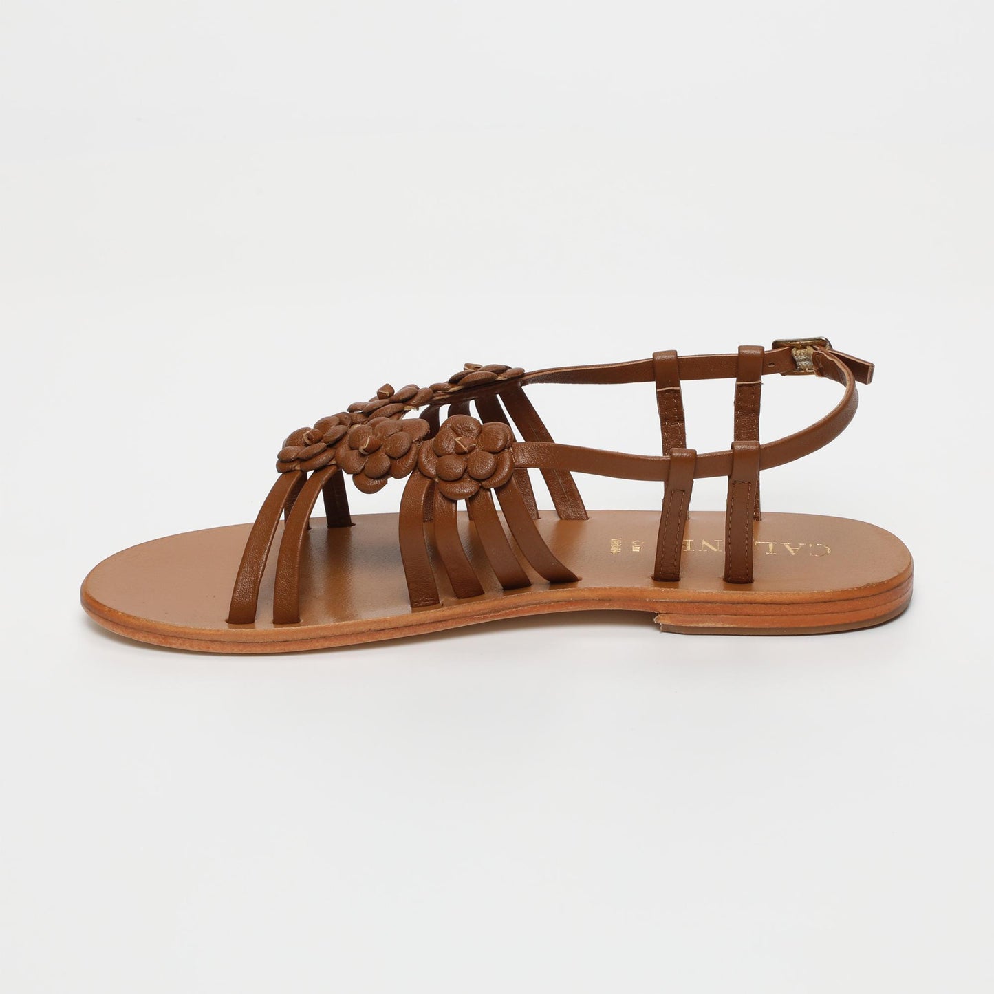 Leilani sandales en cuir camel
