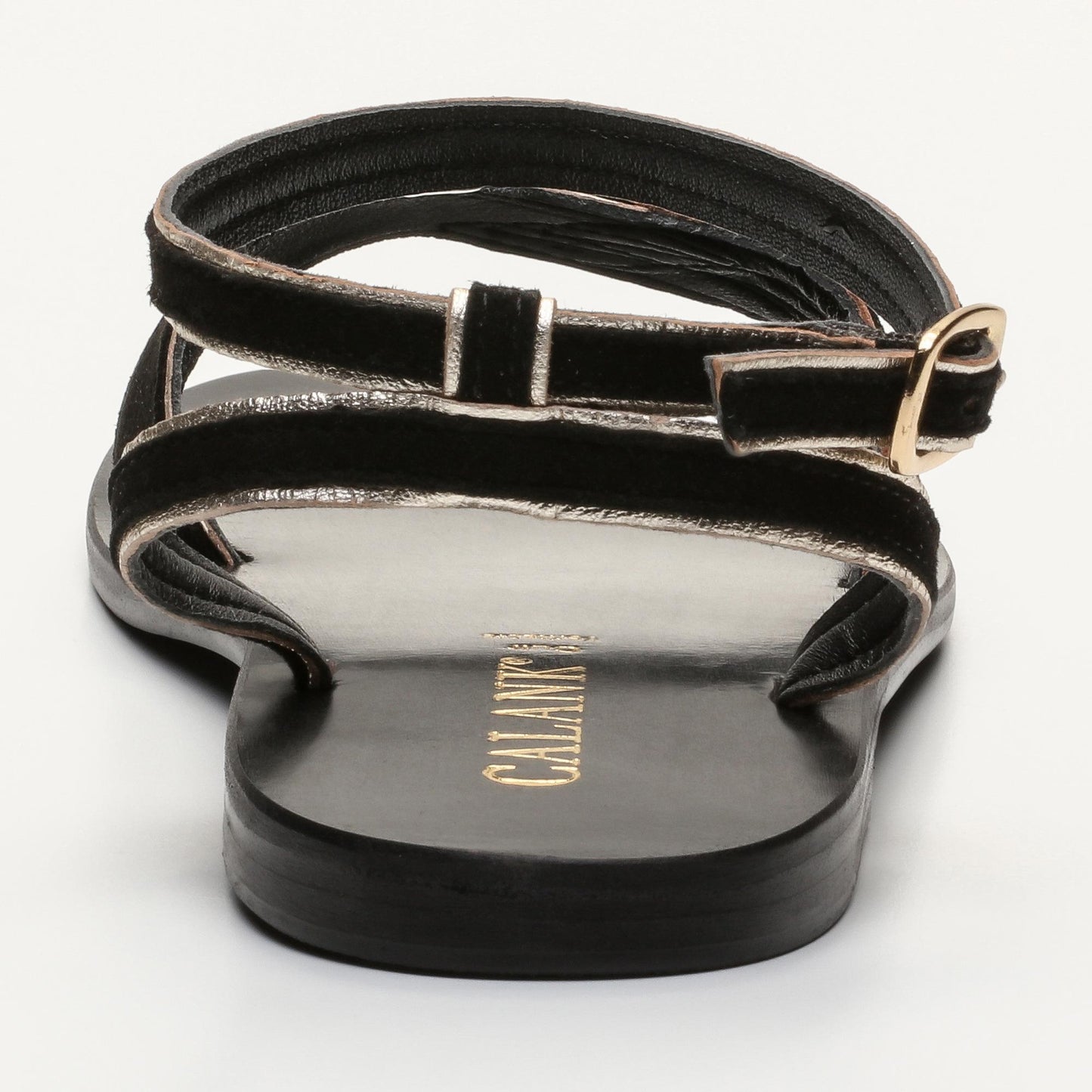 MALINA sandales en cuir black gold