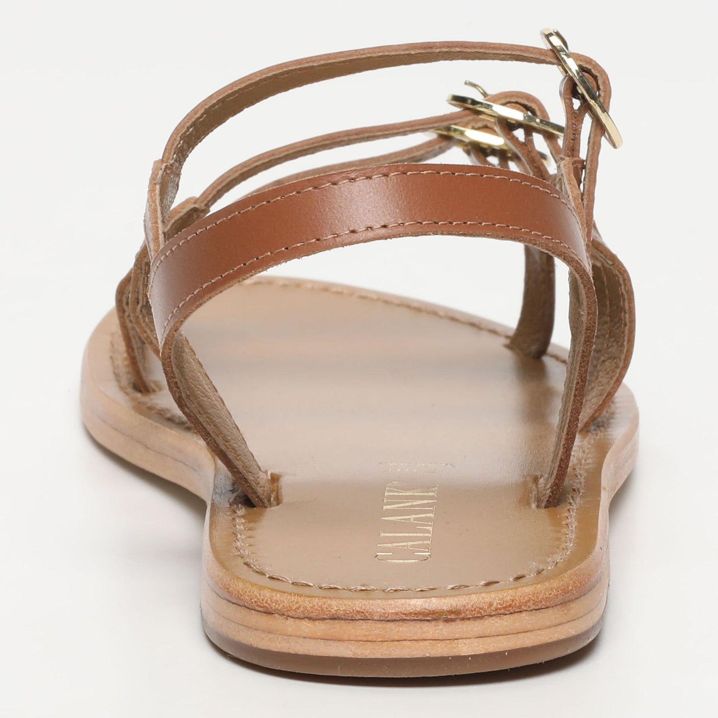 MASSA sandales en cuir camel