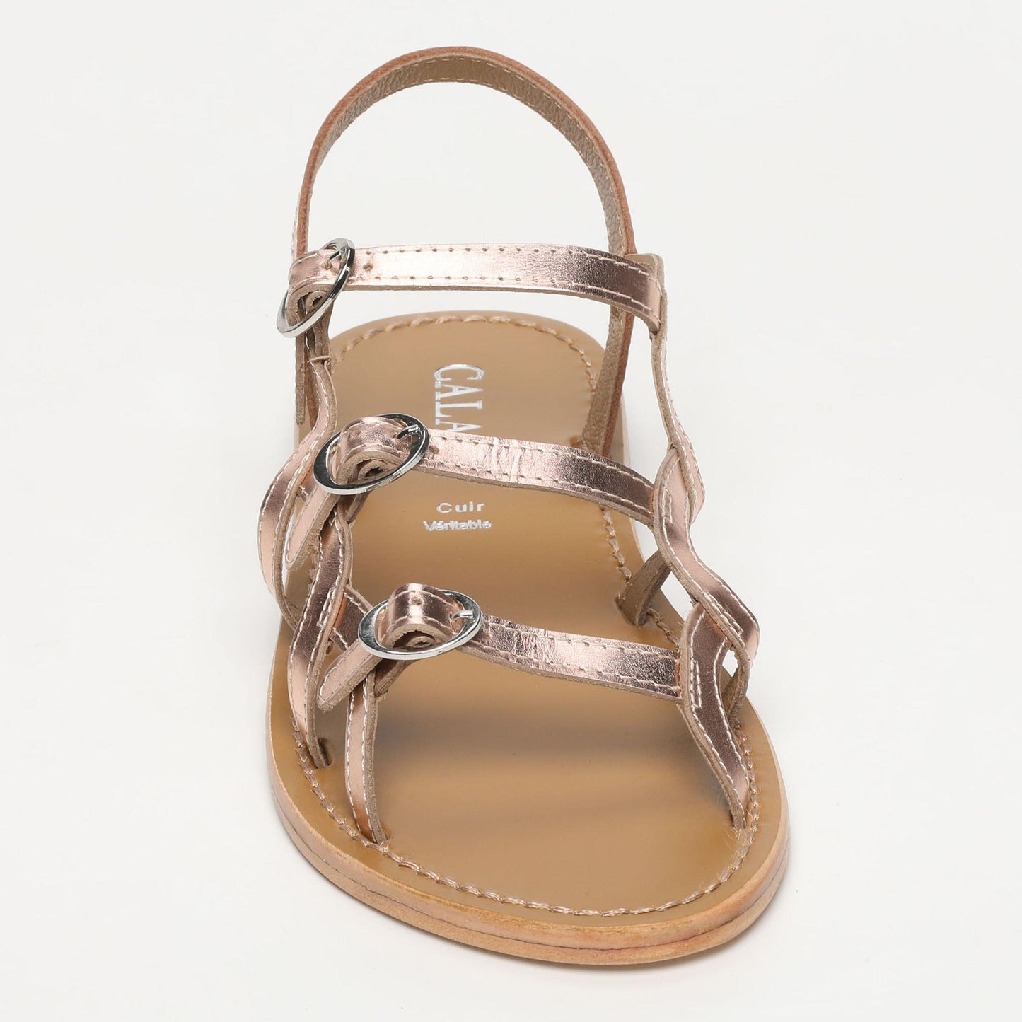 MASSA sandales en cuir rosegold
