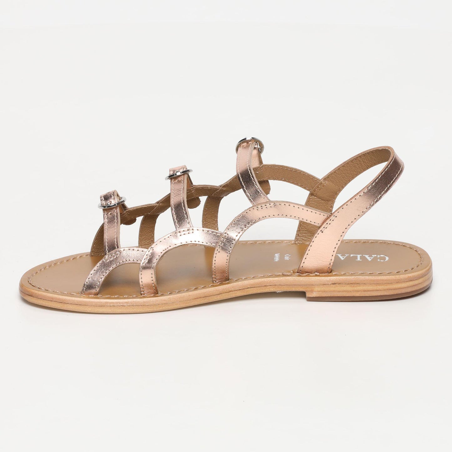 MASSA sandales en cuir rosegold