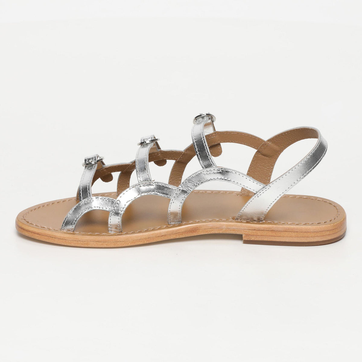 MASSA sandales en cuir silver