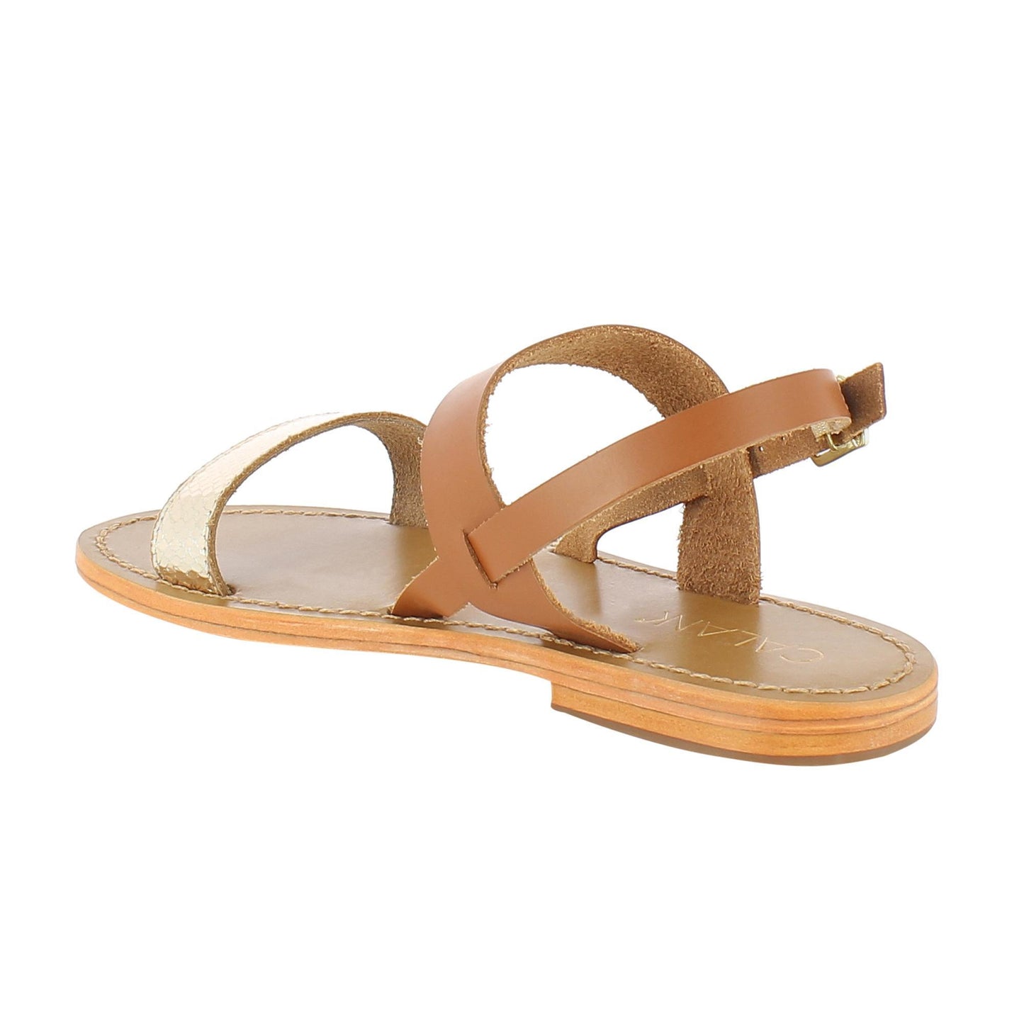 MILAGROSA sandales en cuir camel gold