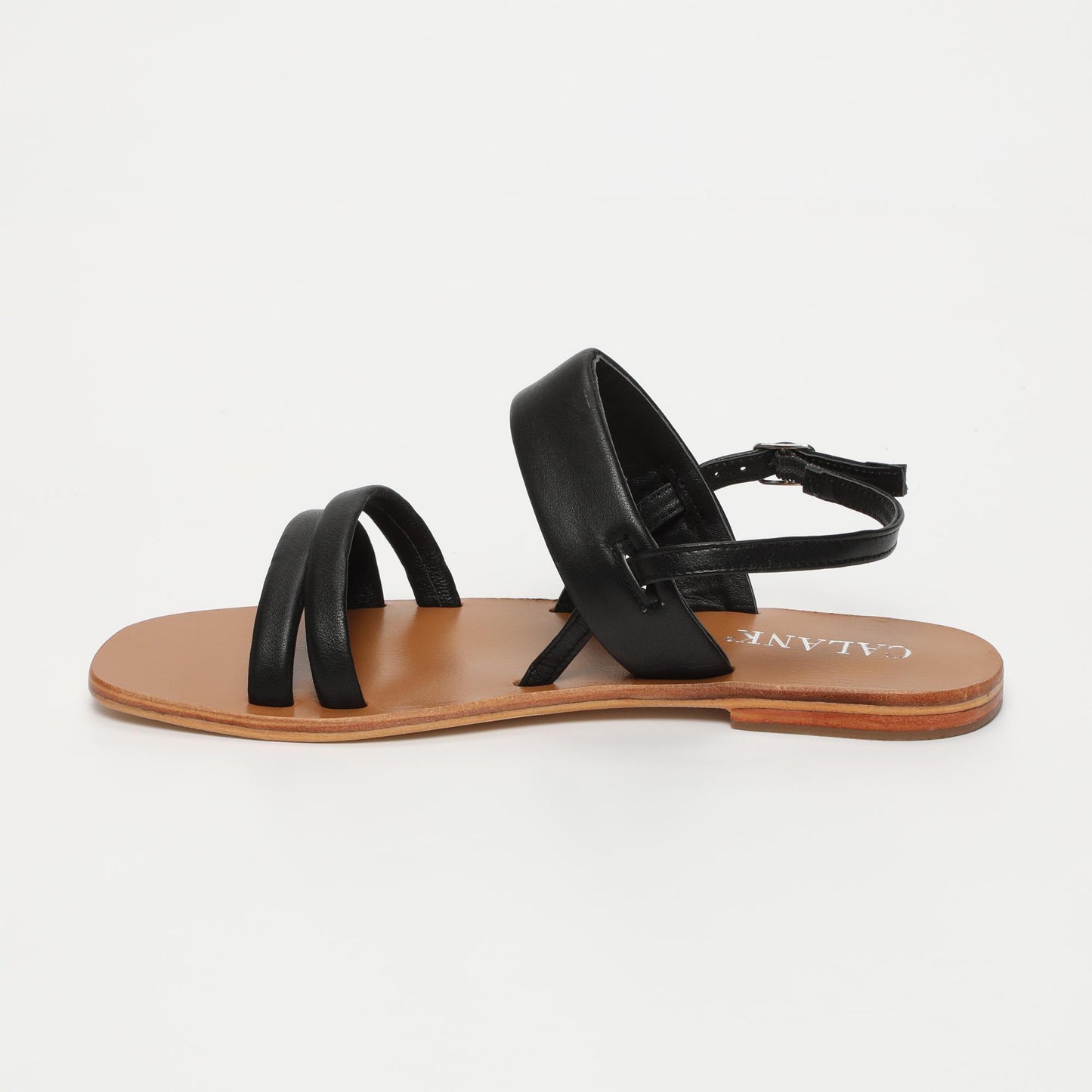 Made sandales en cuir black