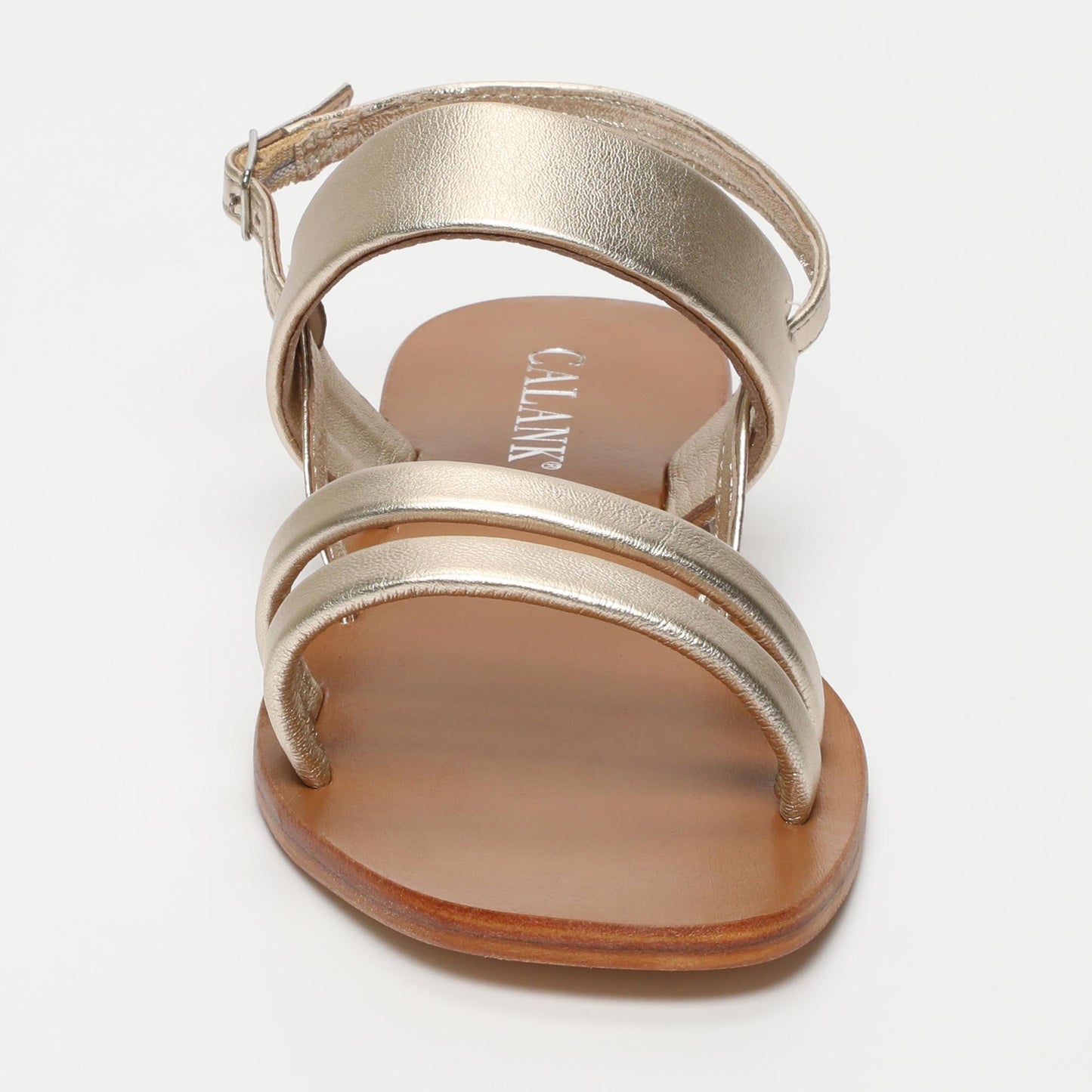 Made sandales en cuir gold