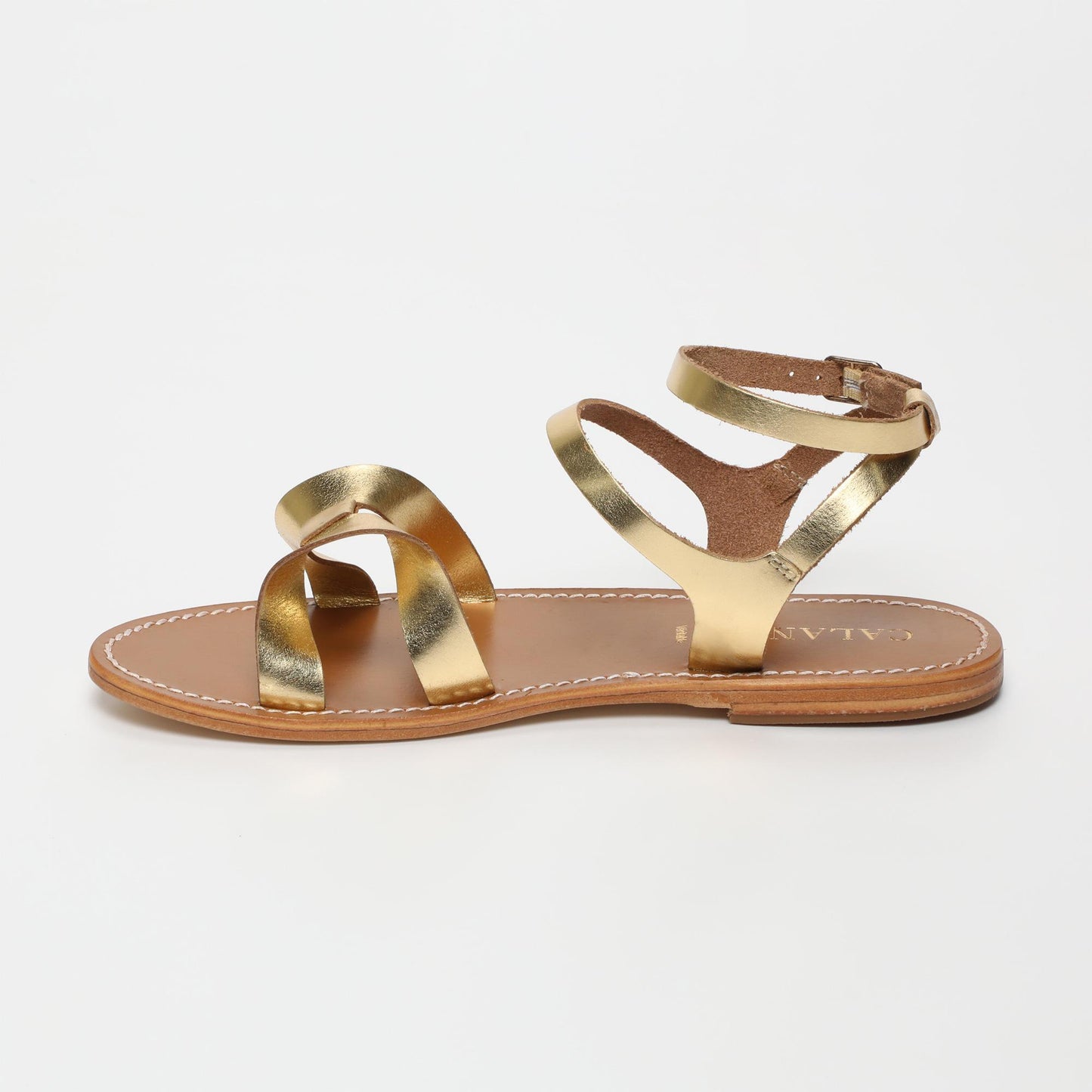 Madeline sandales en cuir dark gold