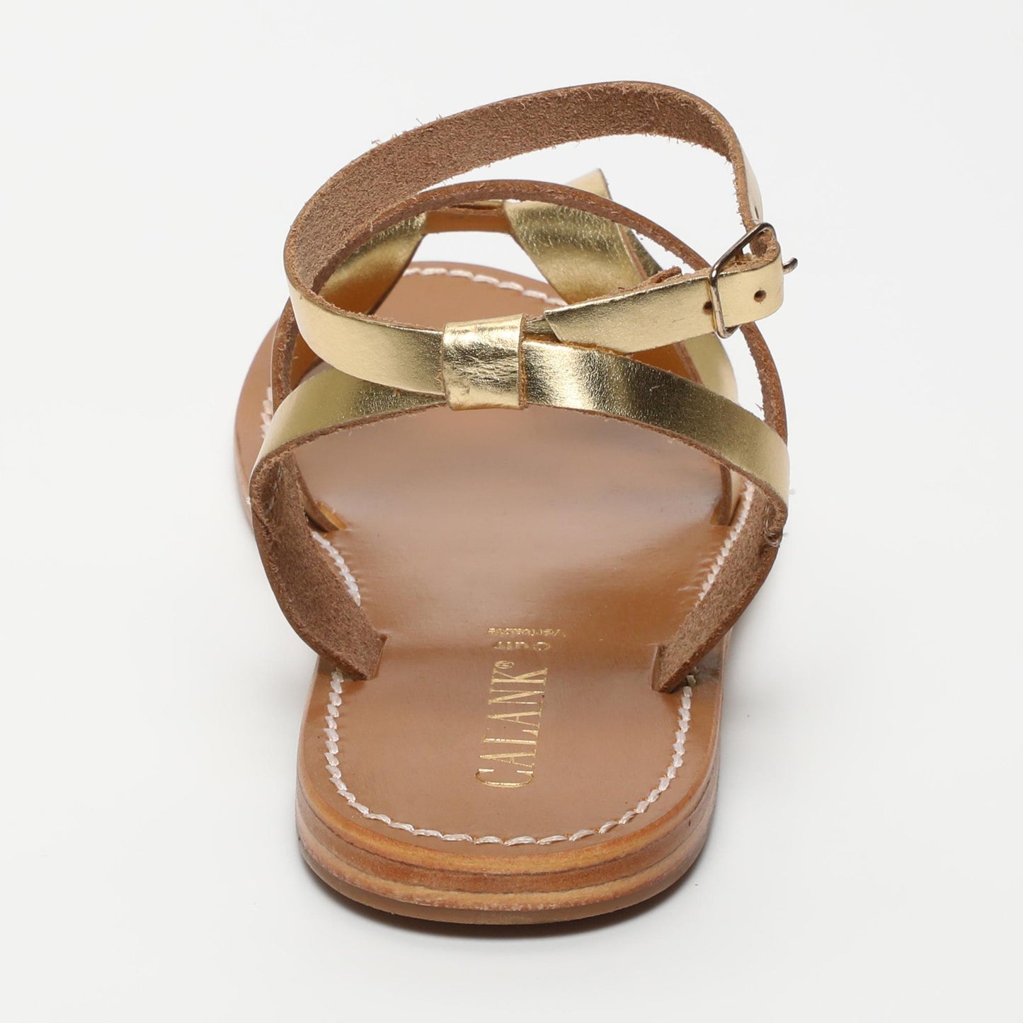 Madeline sandales en cuir dark gold