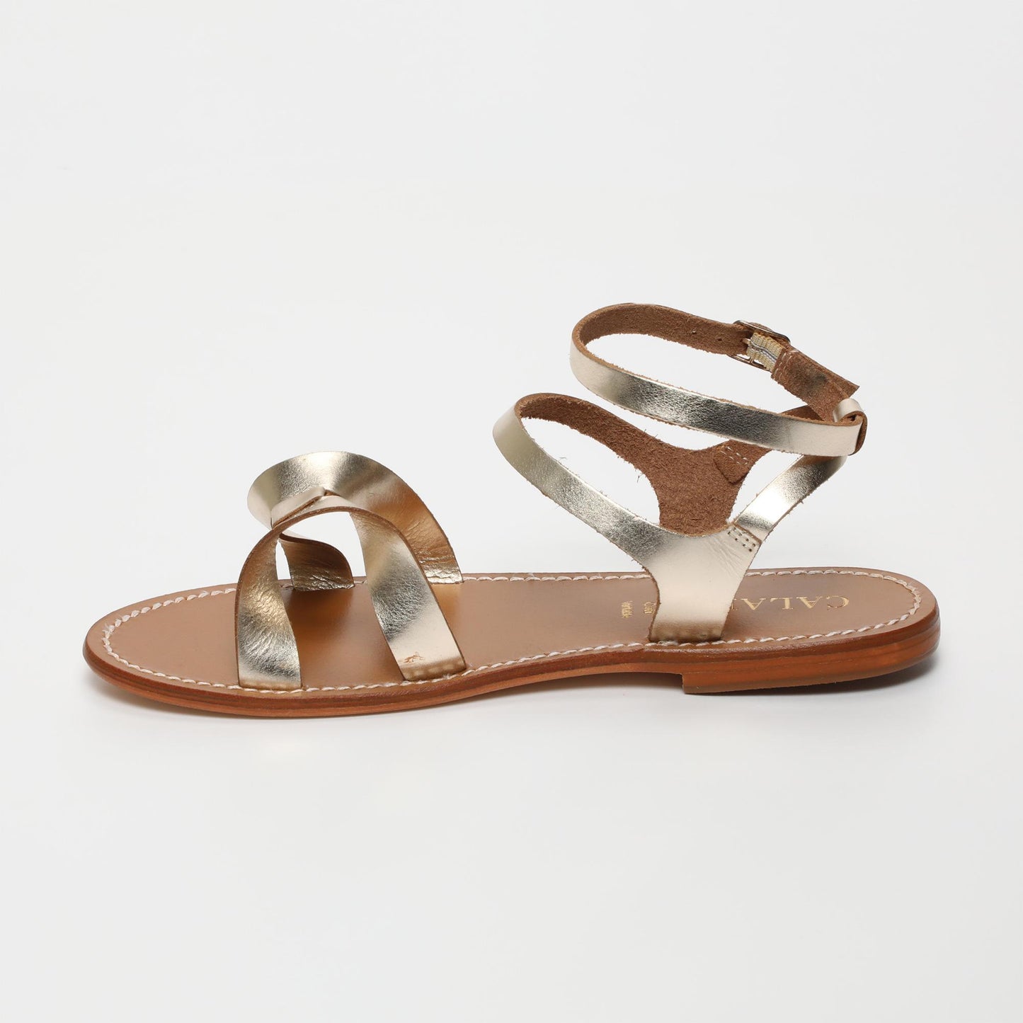 Madeline sandales en cuir gold