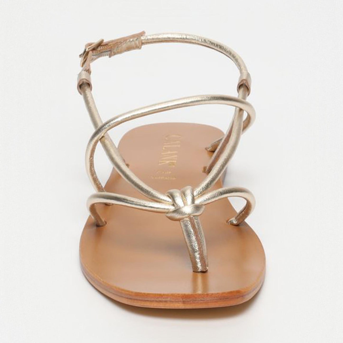 NAHAL sandales en cuir gold