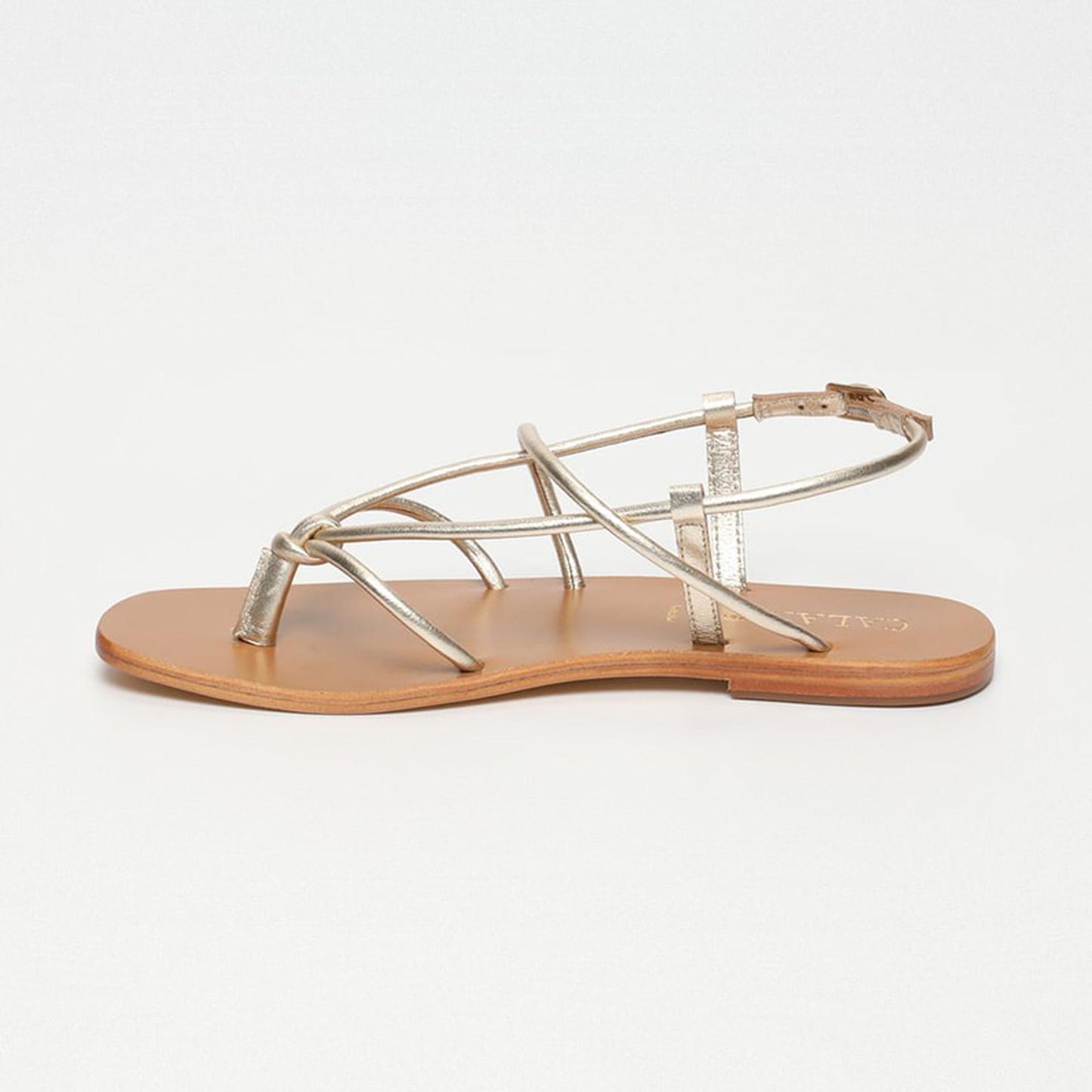 NAHAL sandales en cuir gold