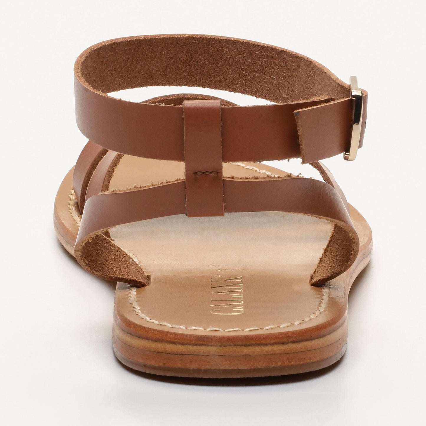 NELDA sandales en cuir camel