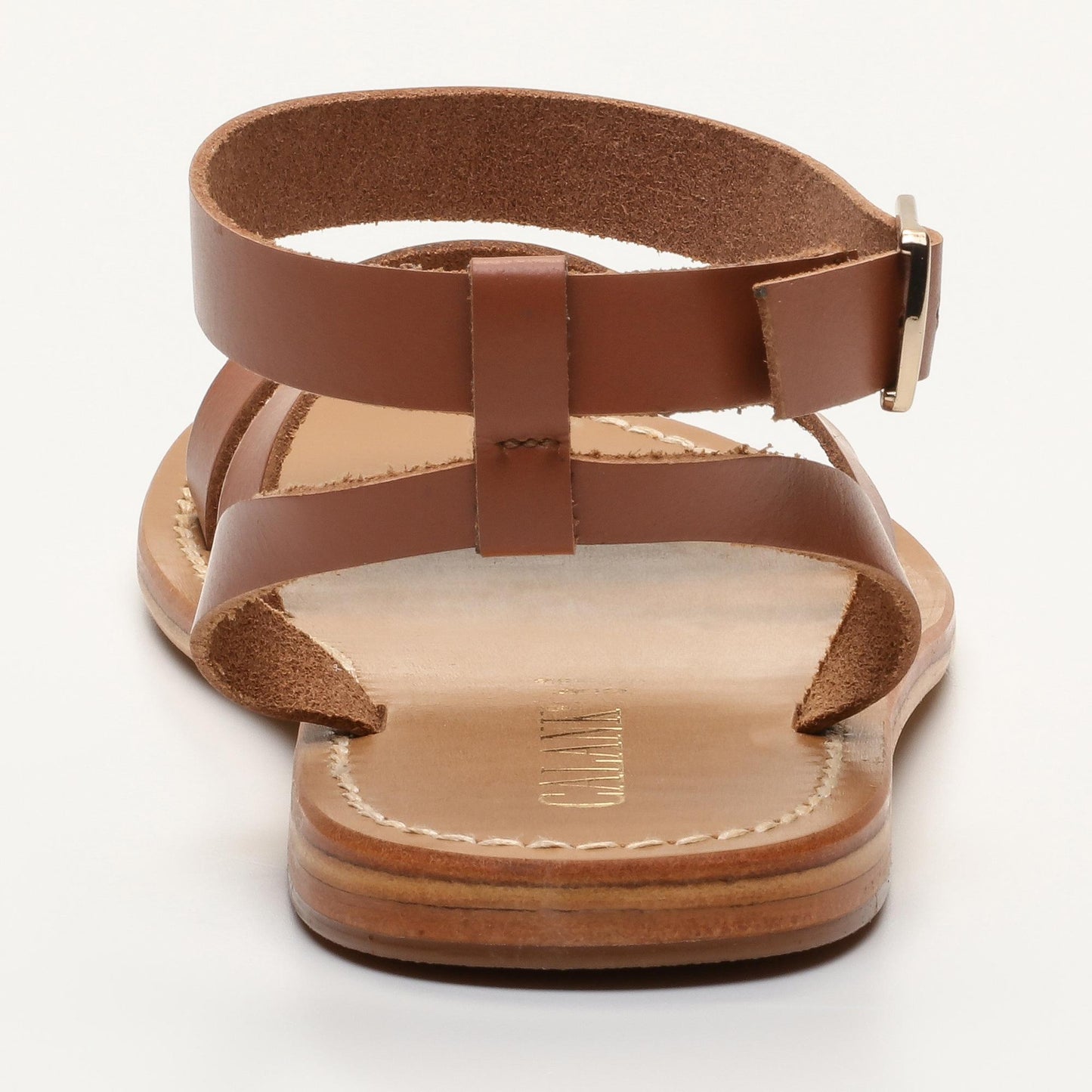 NELDA sandales en cuir camel