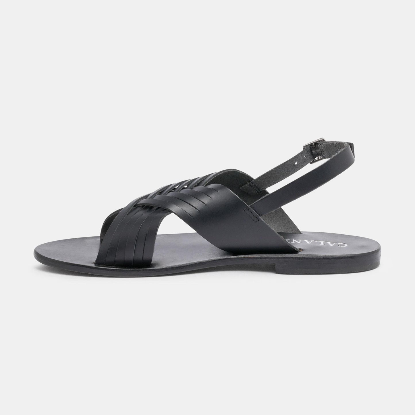 NYMA sandales en cuir black