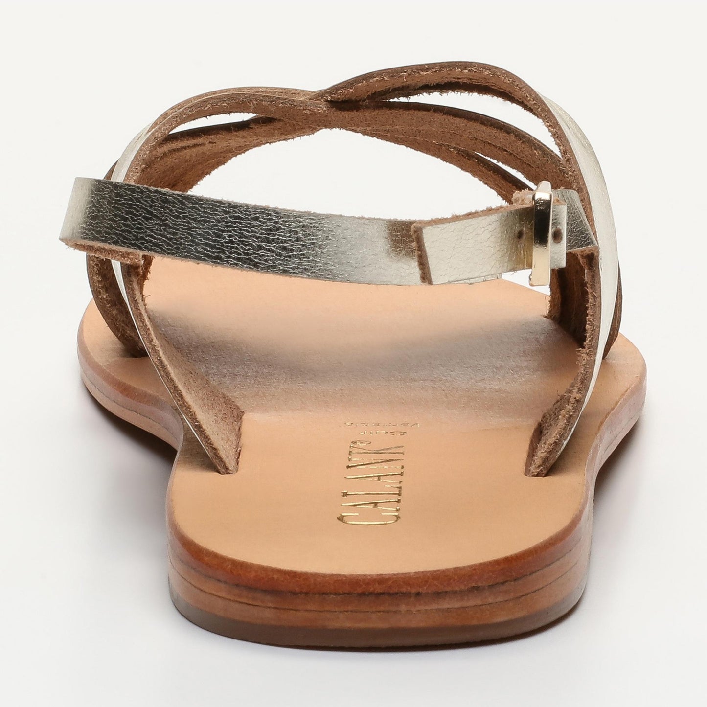 NYMA sandales en cuir gold