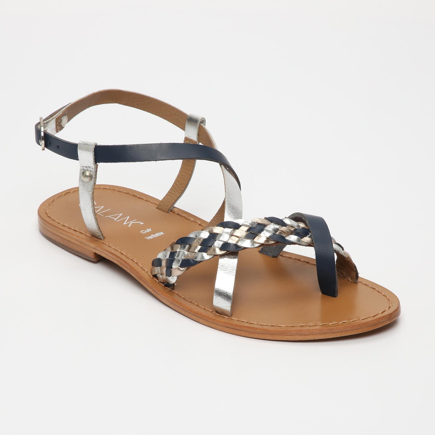 NYMA sandales en cuir gold