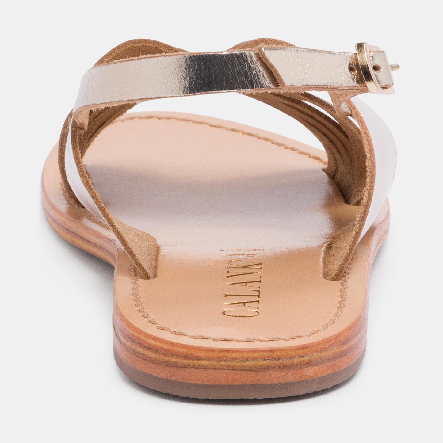 NYMA sandales en cuir gold