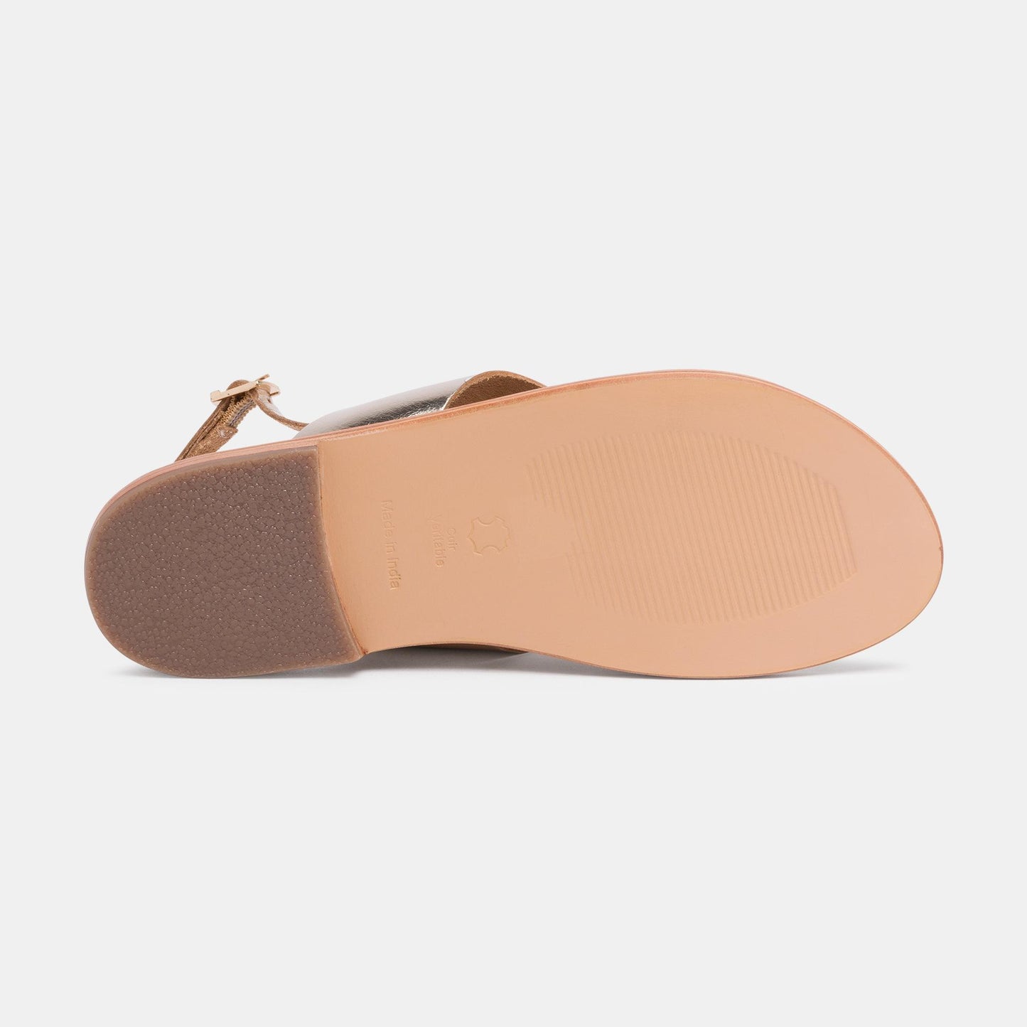 NYMA sandales en cuir gold