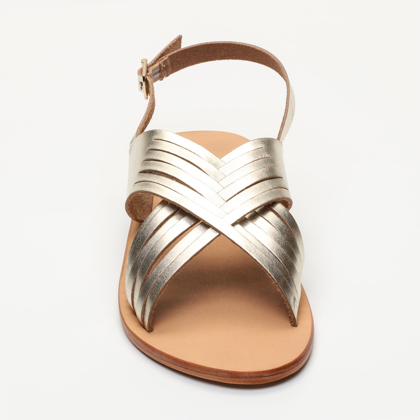 NYMA sandales en cuir gold