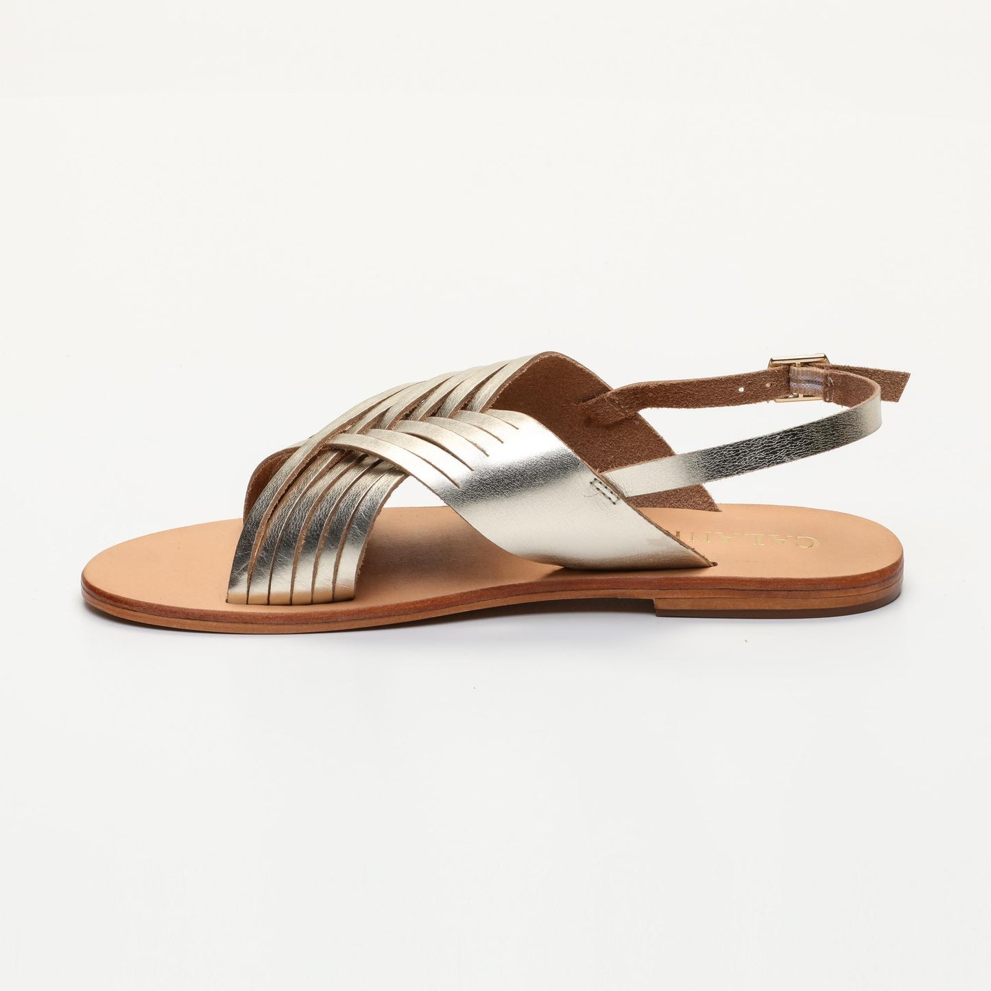 NYMA sandales en cuir gold