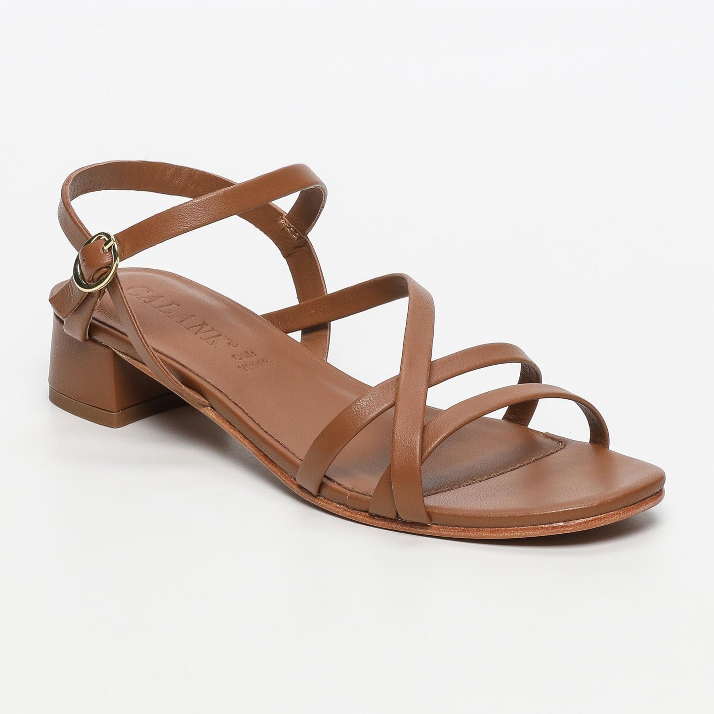 Nahla sandales en cuir camel