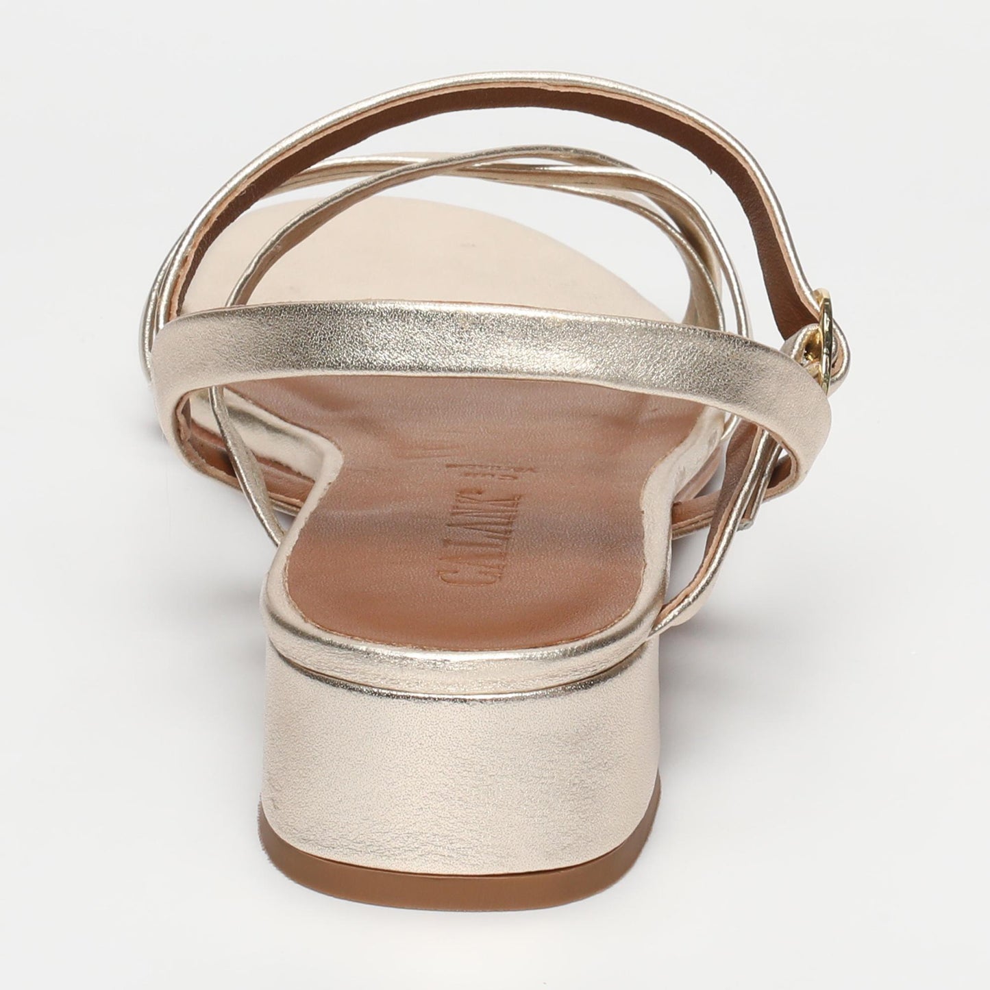 Nahla sandales en cuir platinium