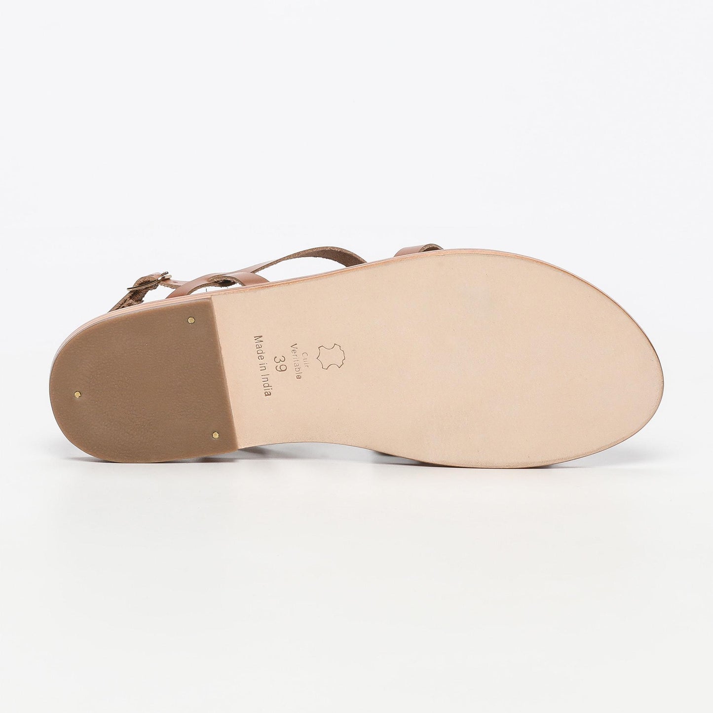 Nata sandales en cuir camel