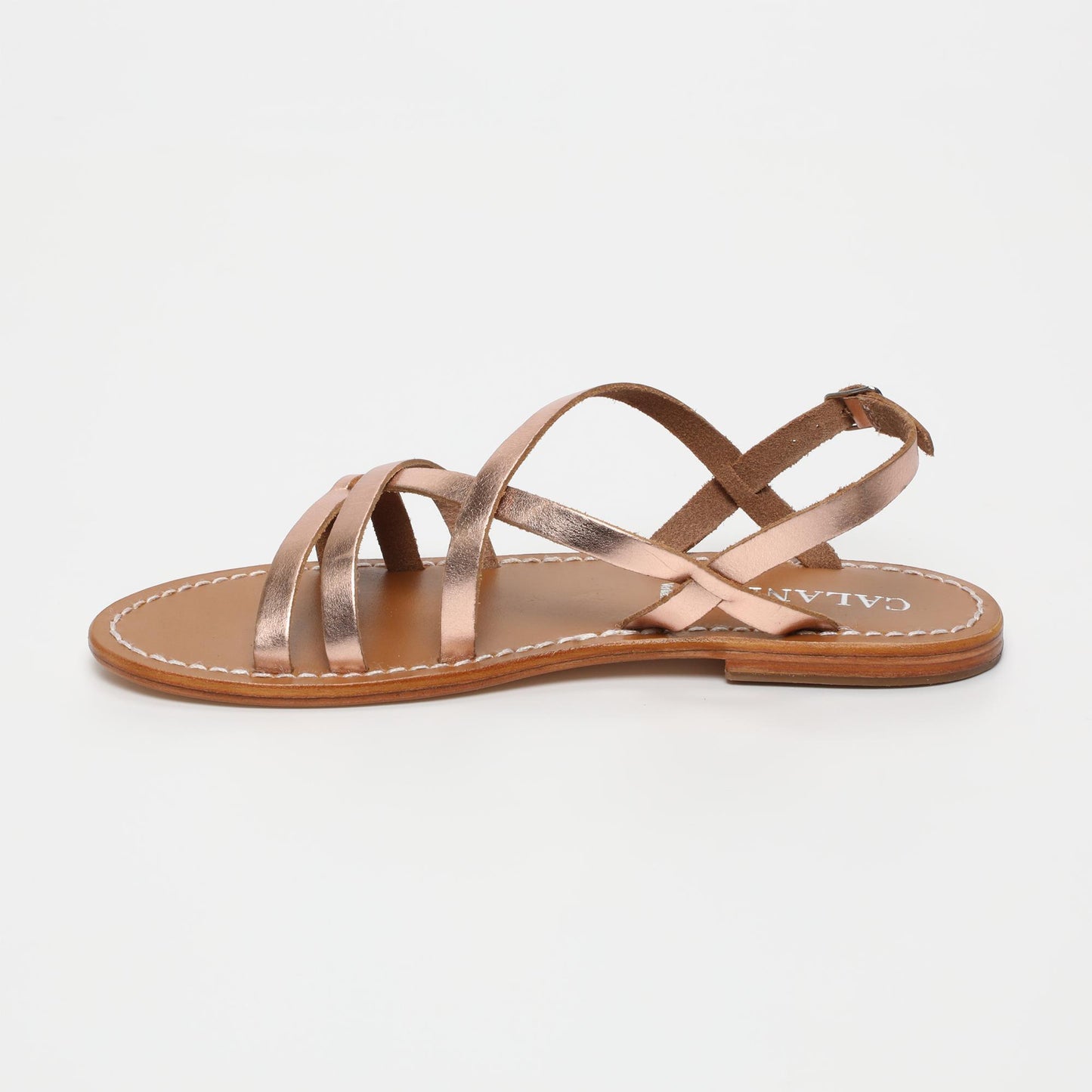 Nata sandales en cuir rosegold