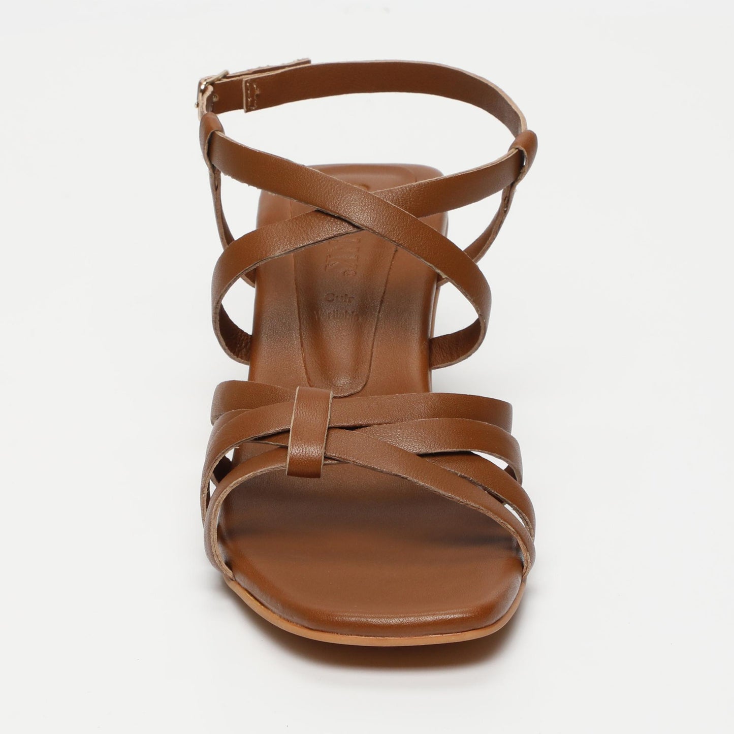 Natalene sandales en cuir camel