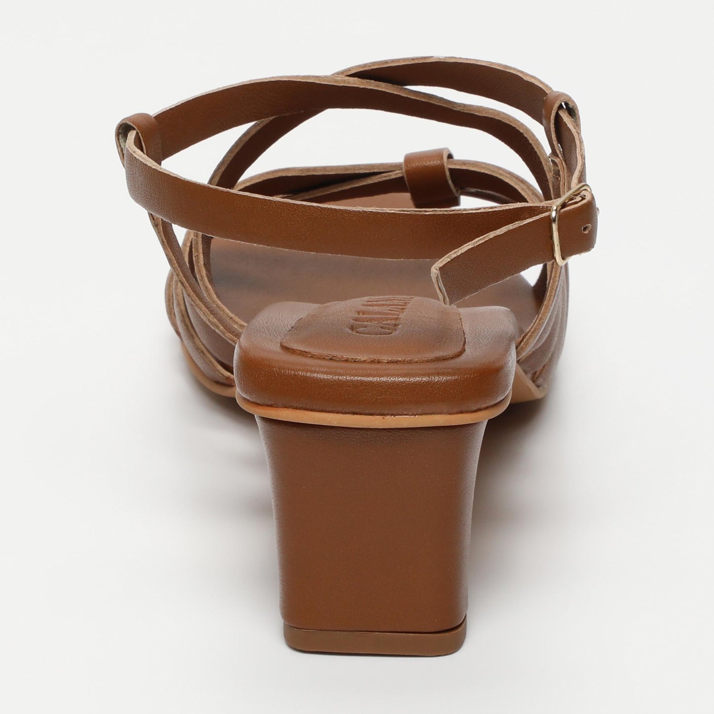 Natalene sandales en cuir camel