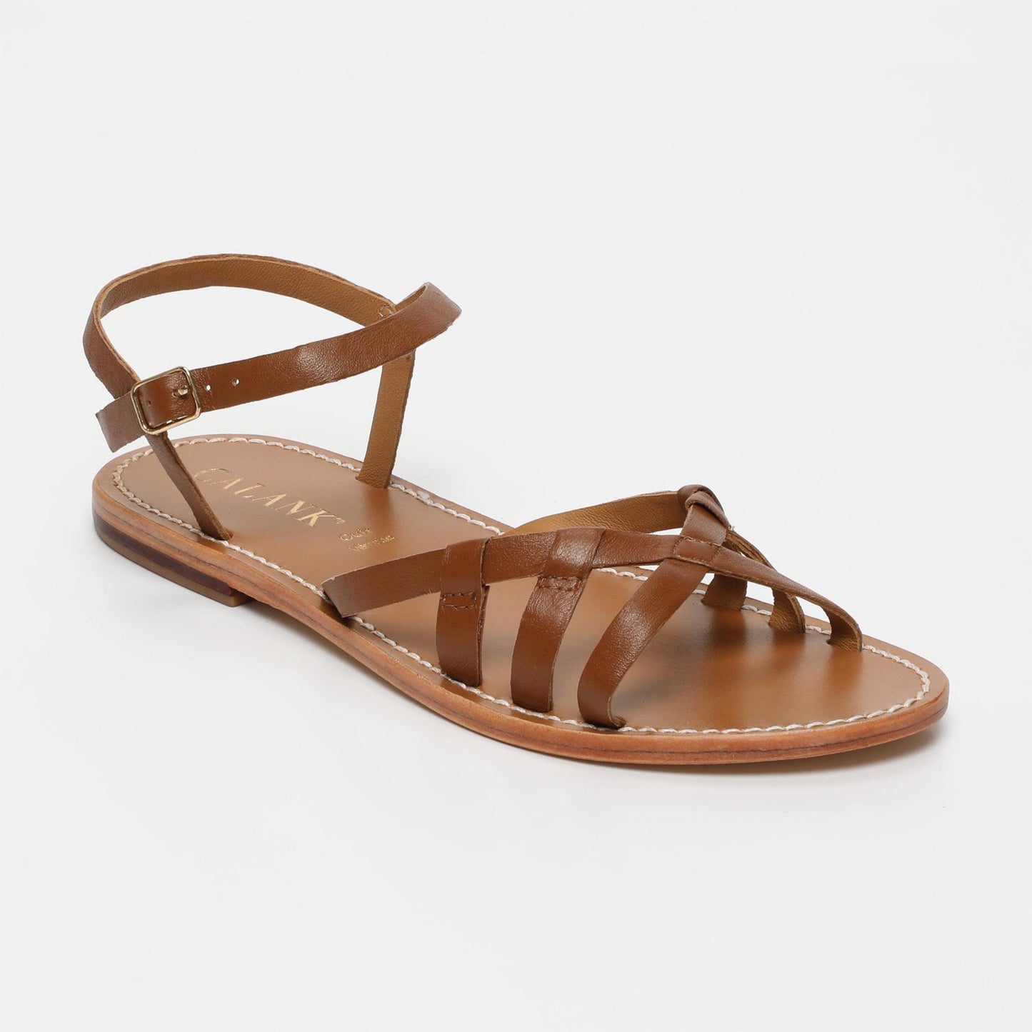 Natalia sandales en cuir camel