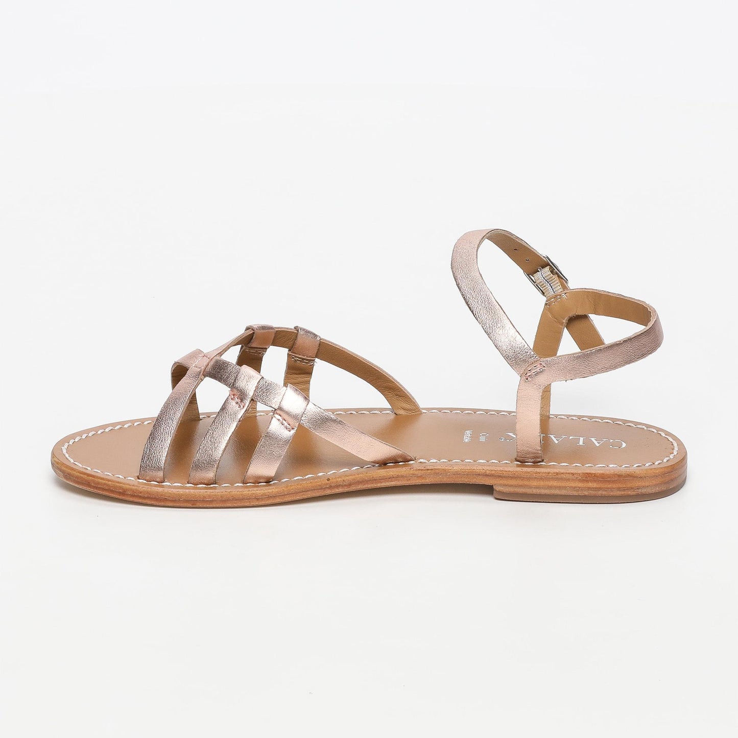 Natalia sandales en cuir rosegold