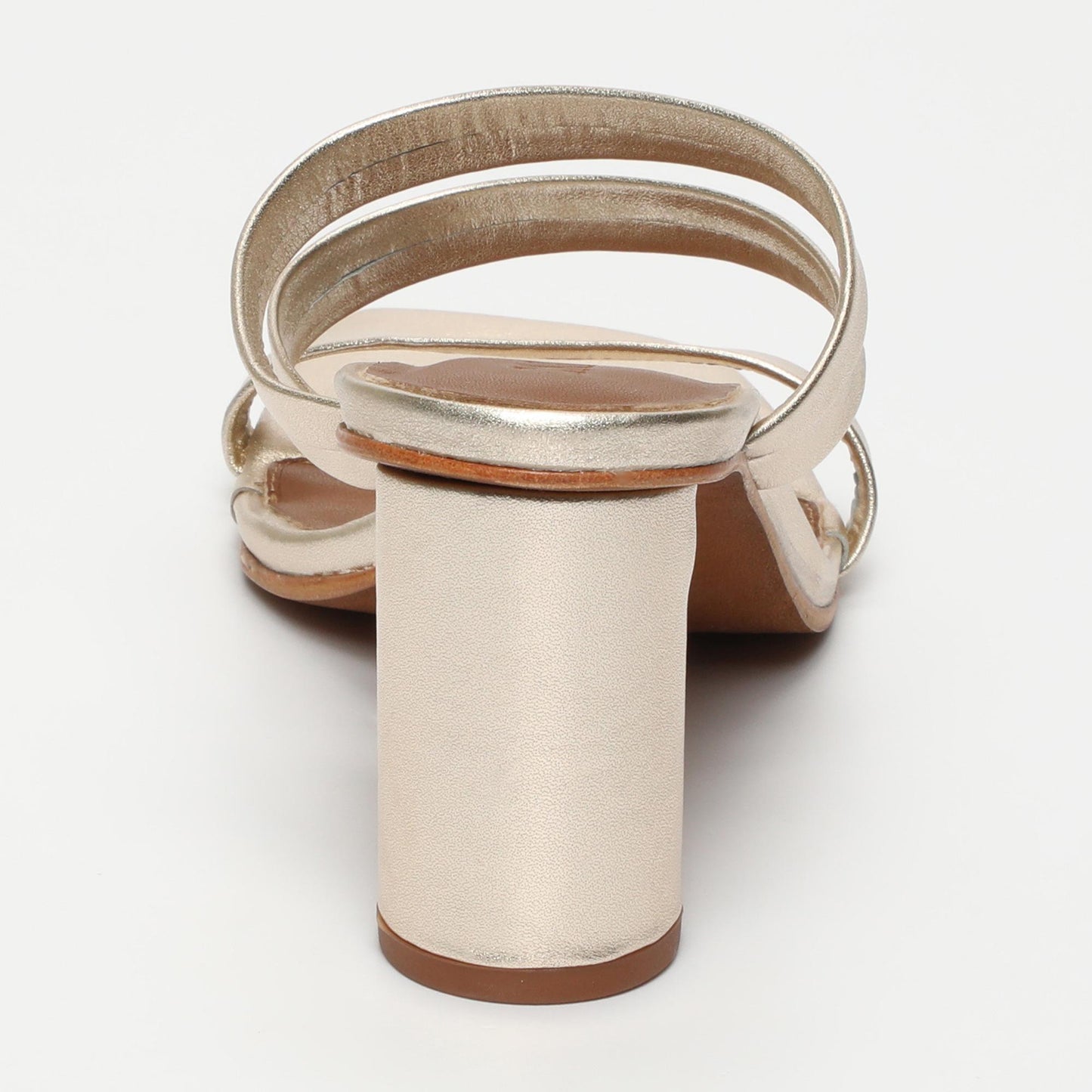 Natalie sandales en cuir platinium