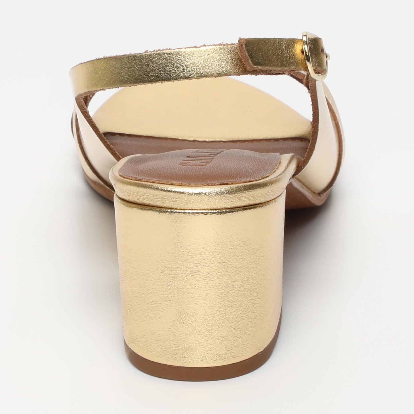 Netty sandales en cuir dark gold