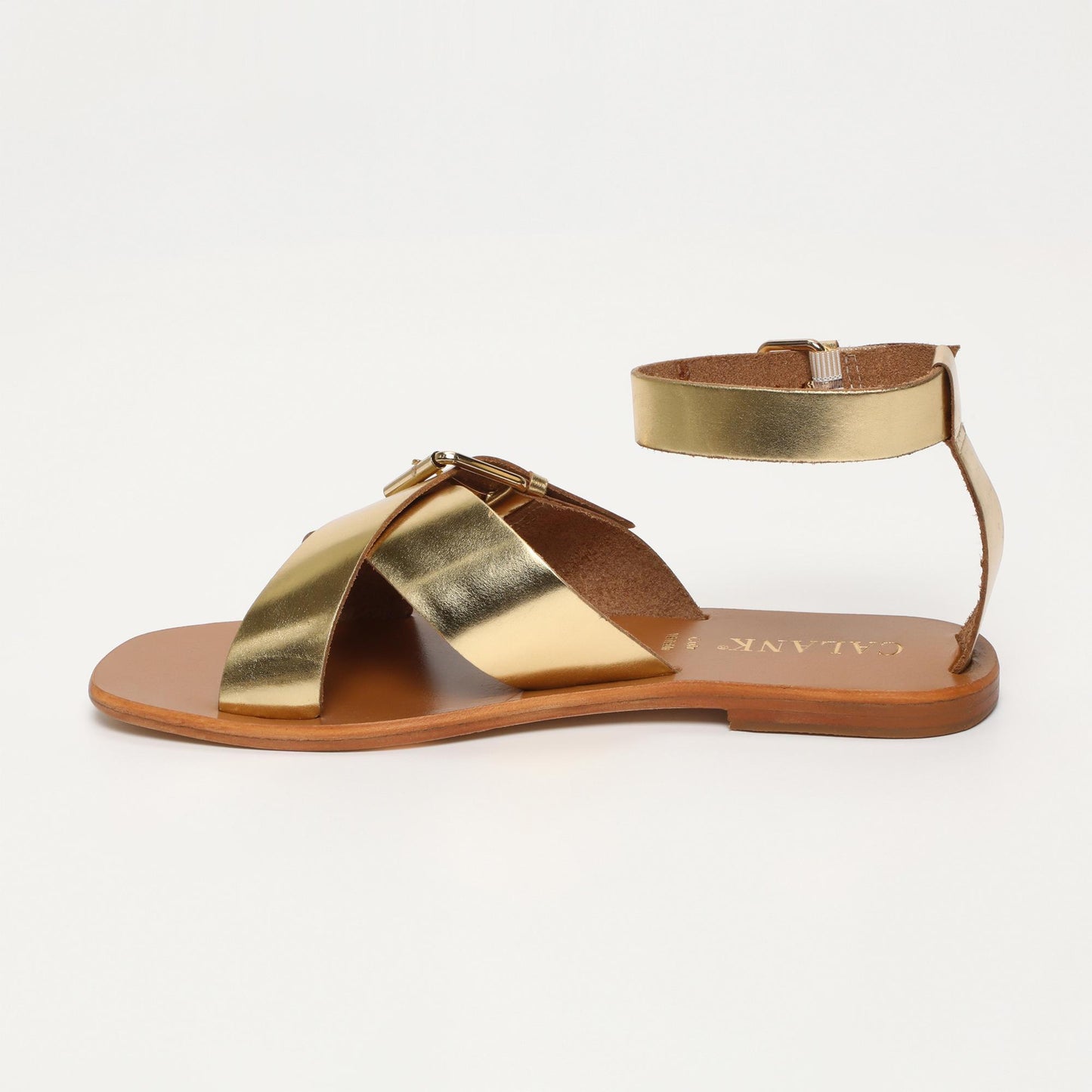 Nevaeh sandales en cuir dark gold