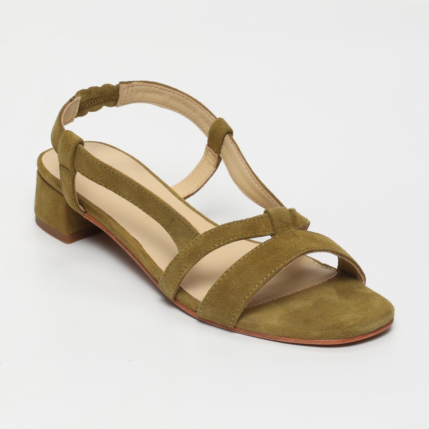 Nia sandales en cuir olive