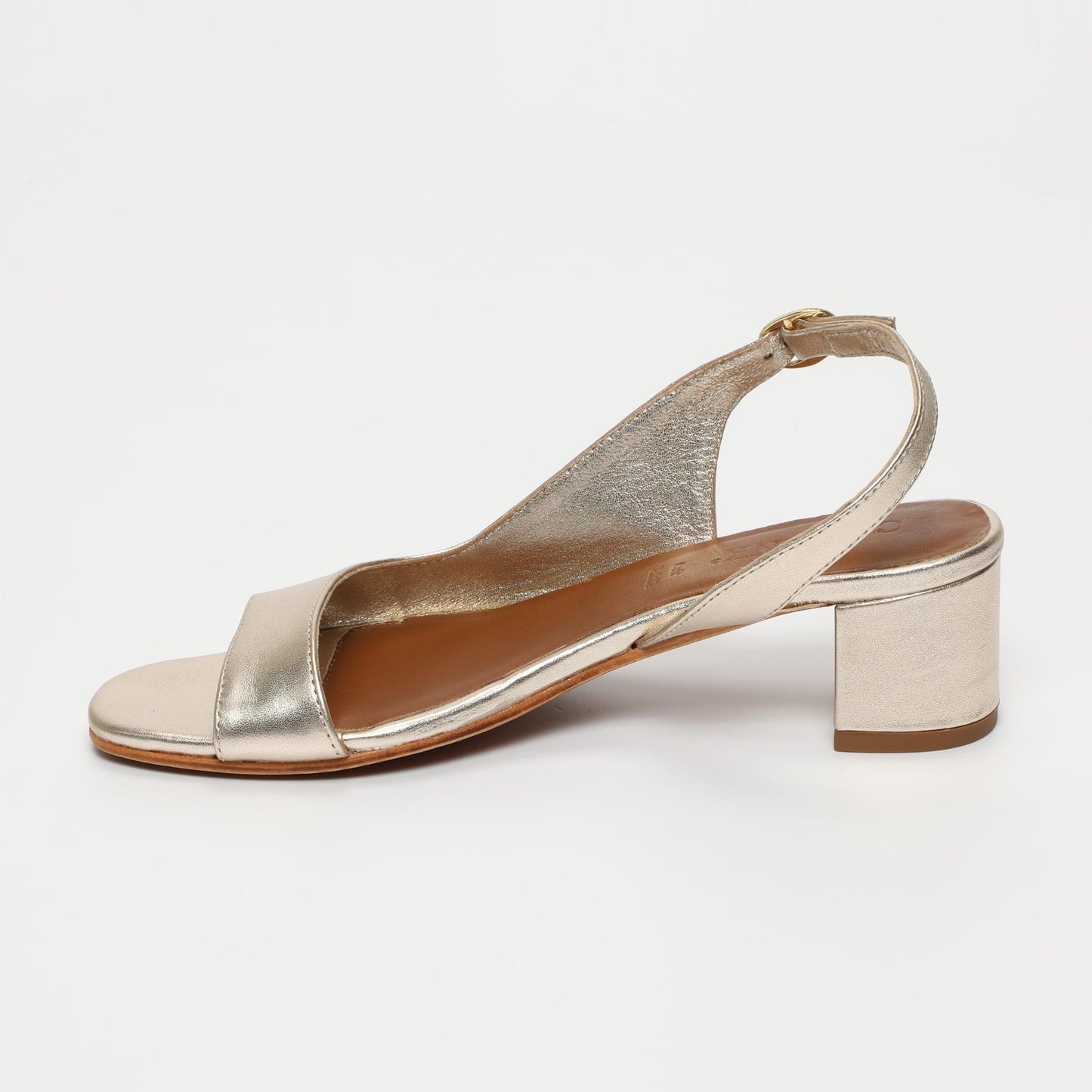 Nonnie sandales en cuir gold